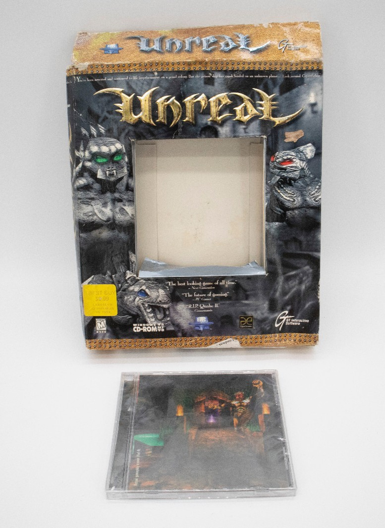 Unreal (PC, 1998) Original RARE PC shooter game Windows 95 BIG BOX (Game Sealed)