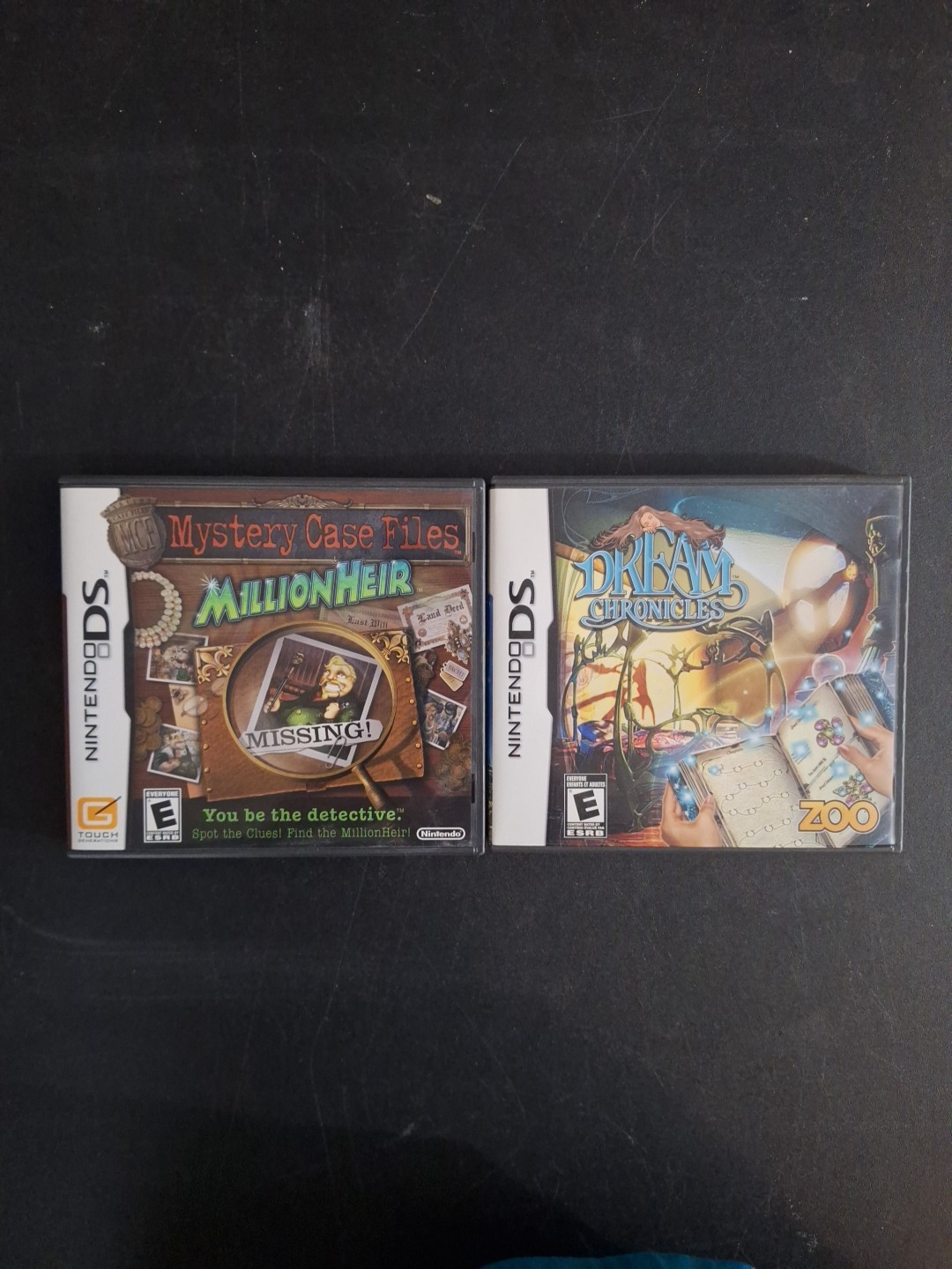 Mystery Case Files Millionheir & Dream Chronicles (Nintendo DS)2 Game Bundle CIB