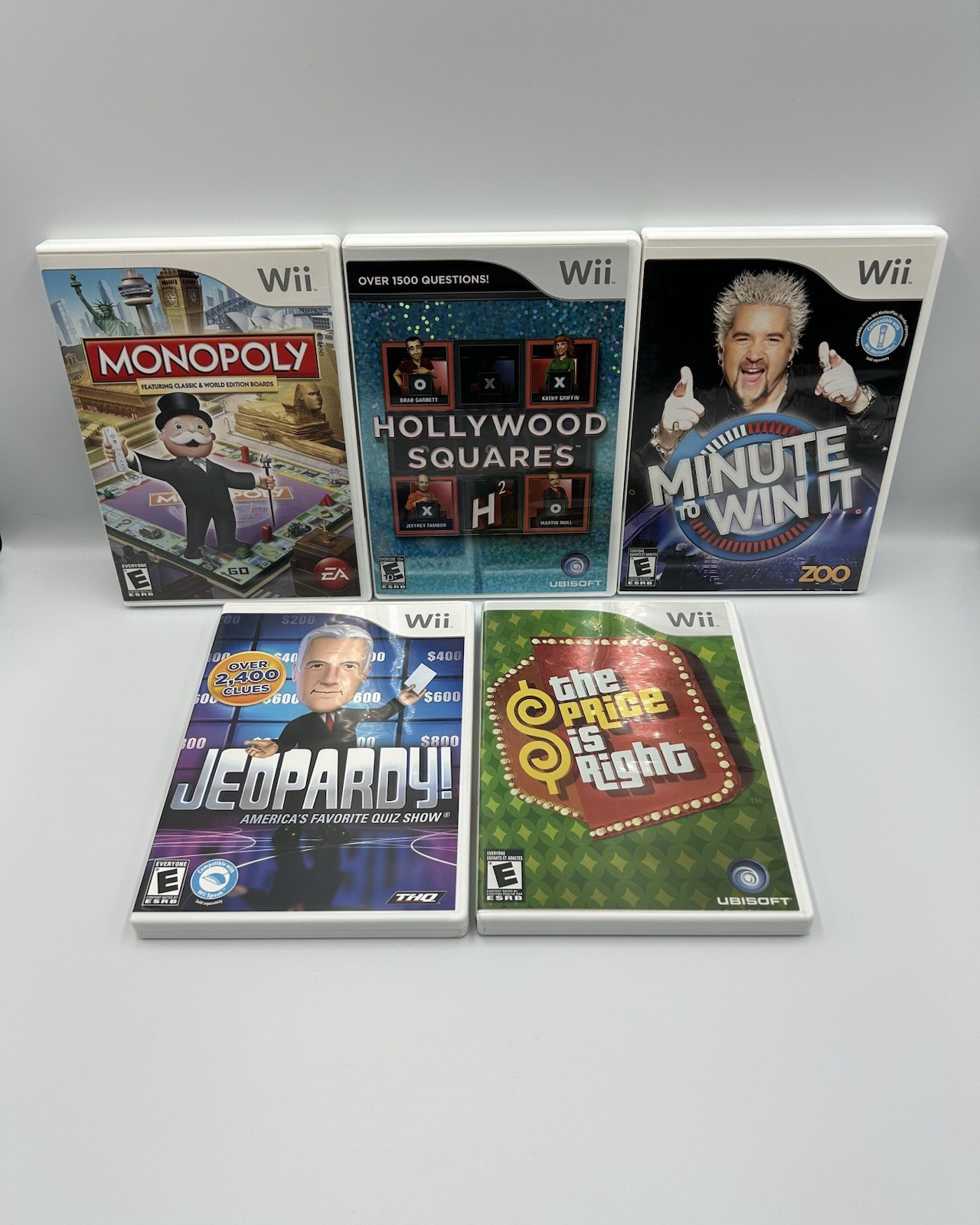 Nintendo Wii Game Show Lot of 5 Price Is Right, Monopoly, Jeopardy And More