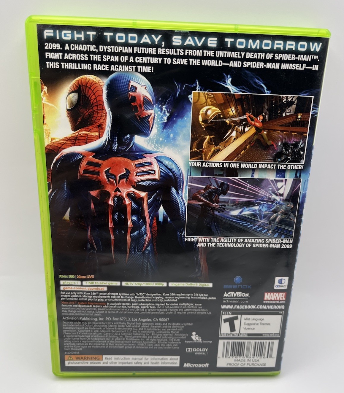 Spider-Man Shattered Dimensions Xbox 360 Complete CIB Tested Works