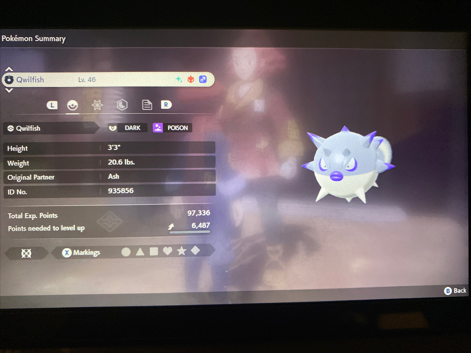 Pokemon Legends Arceus Shiny Hisuian Qwilfish Alpha Max Effort Fast Delivery