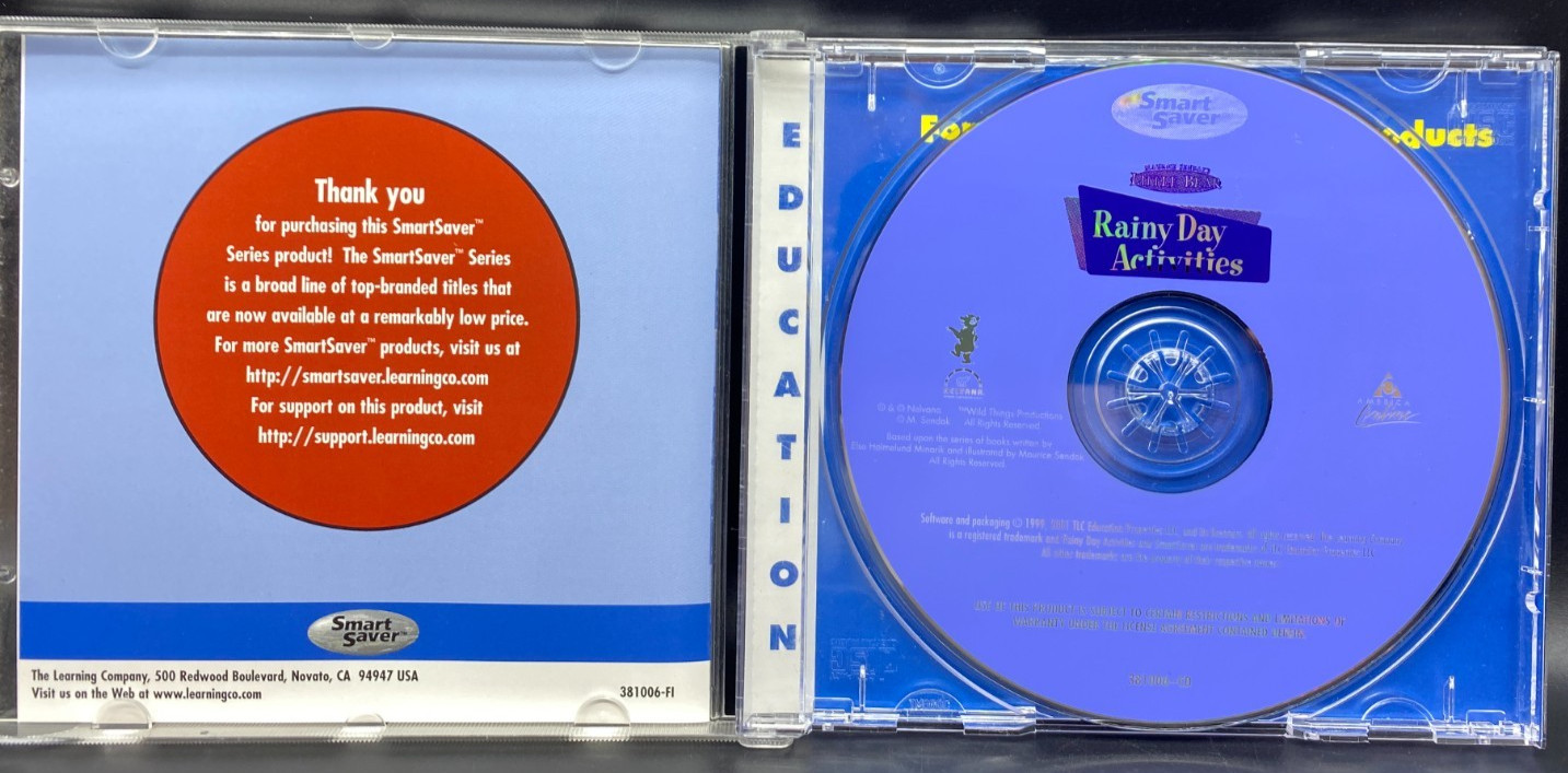 Little Bear Rainy Day Activities (PC CD, 2001) CIB Complete in Case RARE HTF