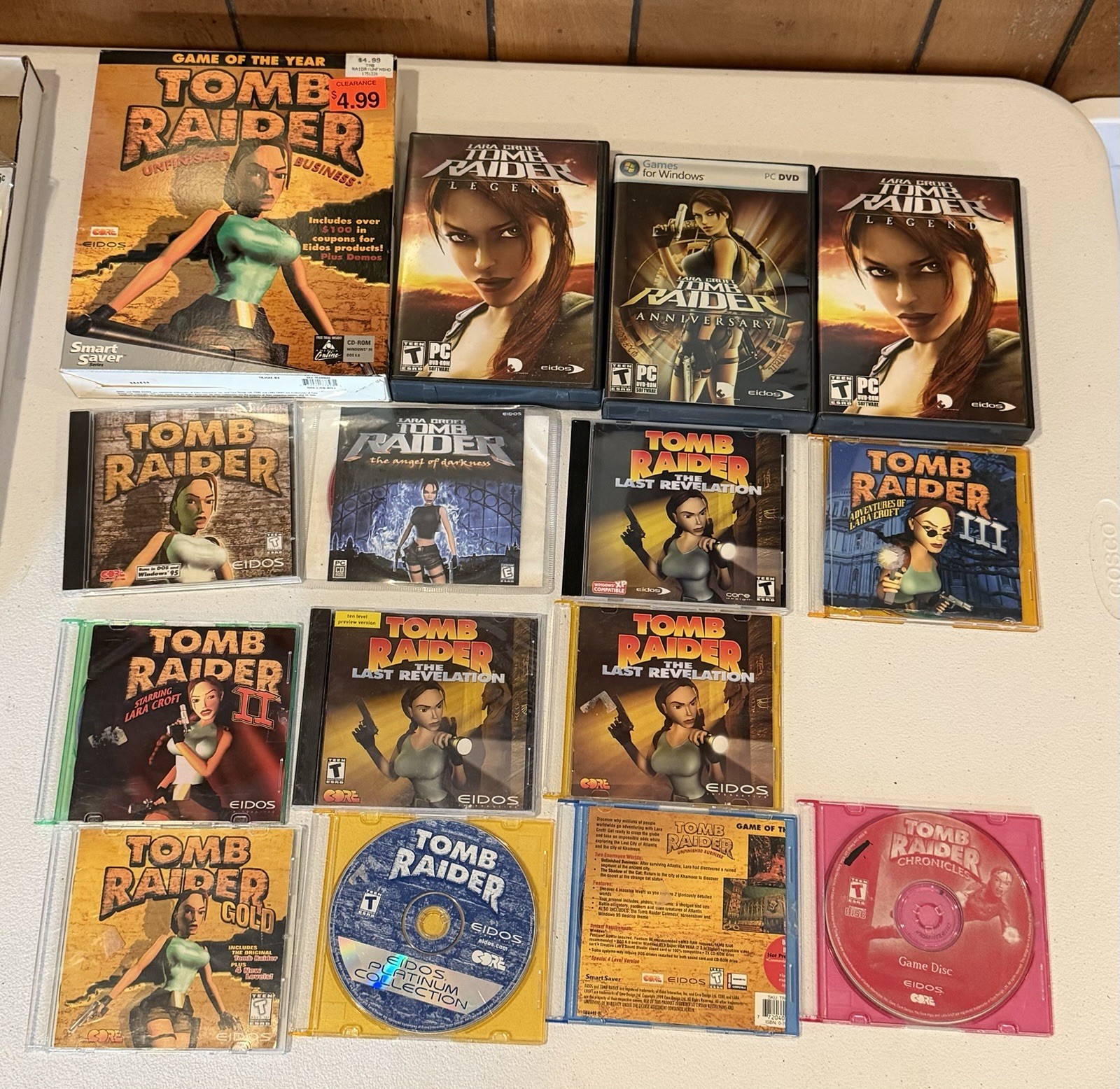 Tomb Raider lot of 15 pc games last revelation gold legend unfinished business