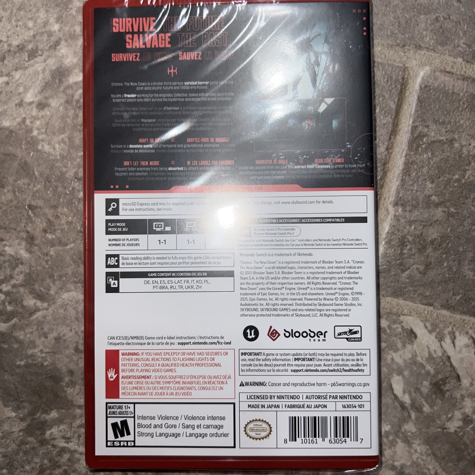 Cronos: The New Dawn Nintendo Switch 2 Game-Key Card Survival Horror M