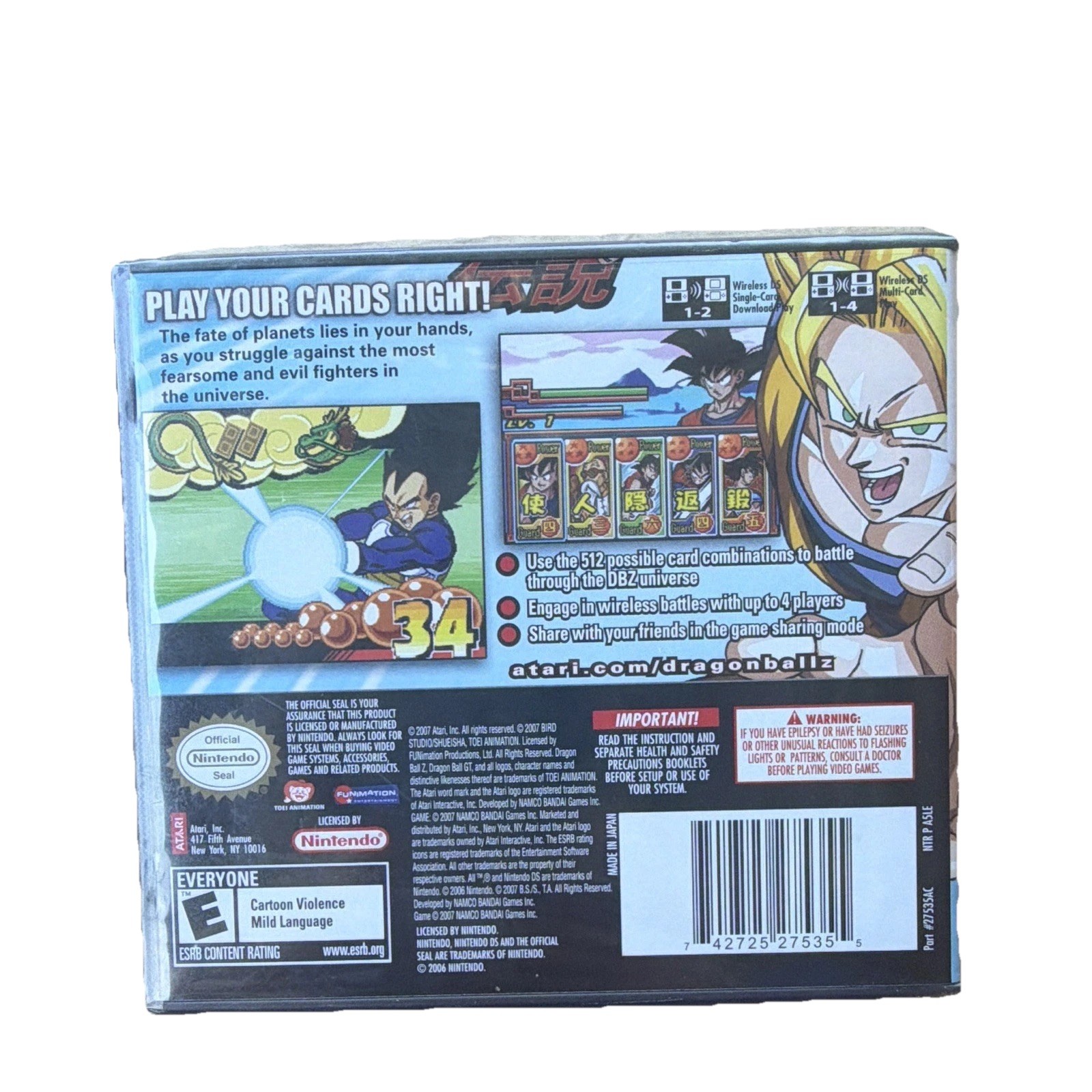 Atari Dragon Ball Z: Harukanaru Densetsu Nintendo DS Manual Included 2007