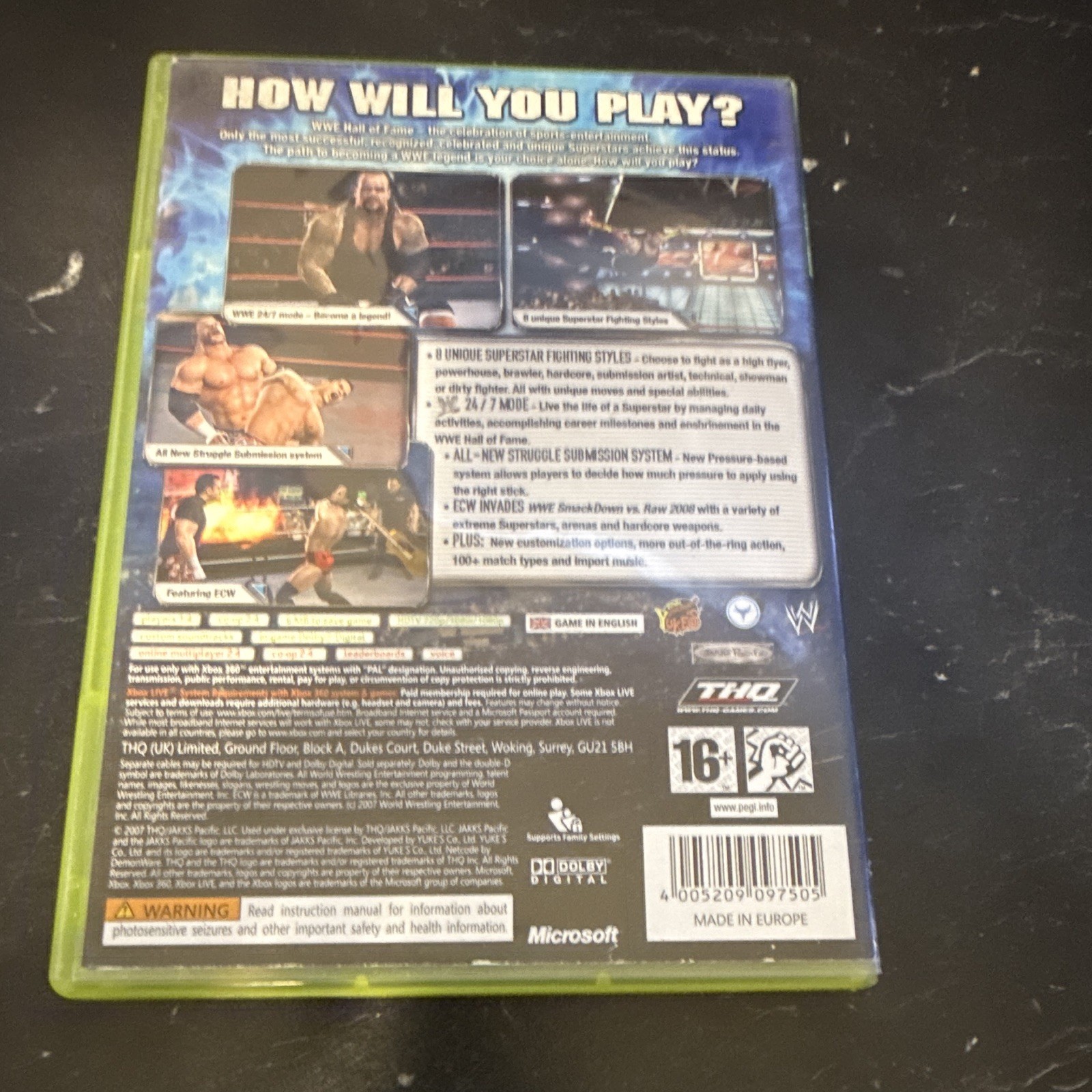 WWE Smackdown vs. Raw 2008 Xbox 360 CIB JAPAN VERSION