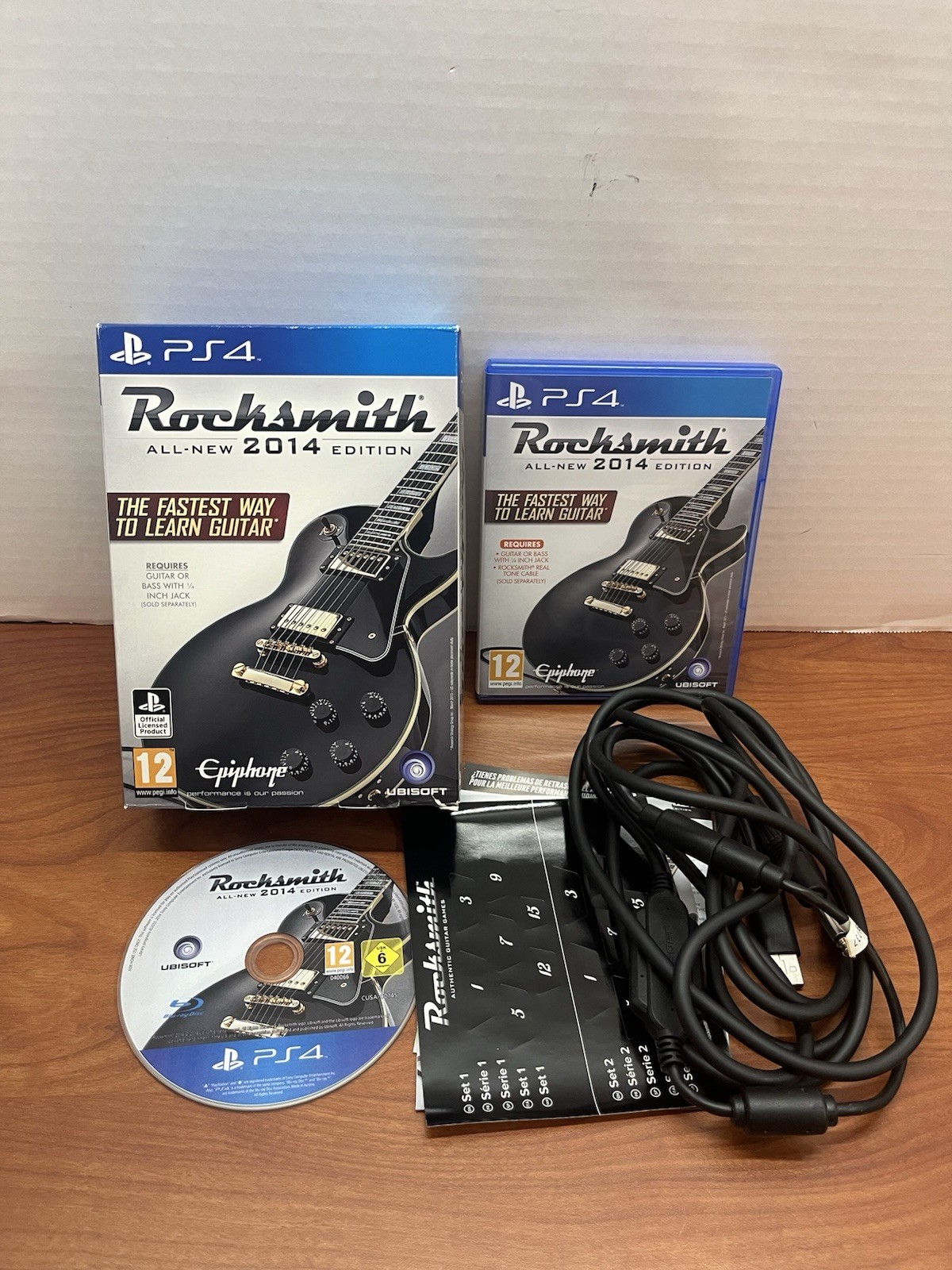 ROCKSMITH 2014 EDITION REMASTERED SONY PLAYSTATION 4 PS4 WITH REAL TONE CABLE