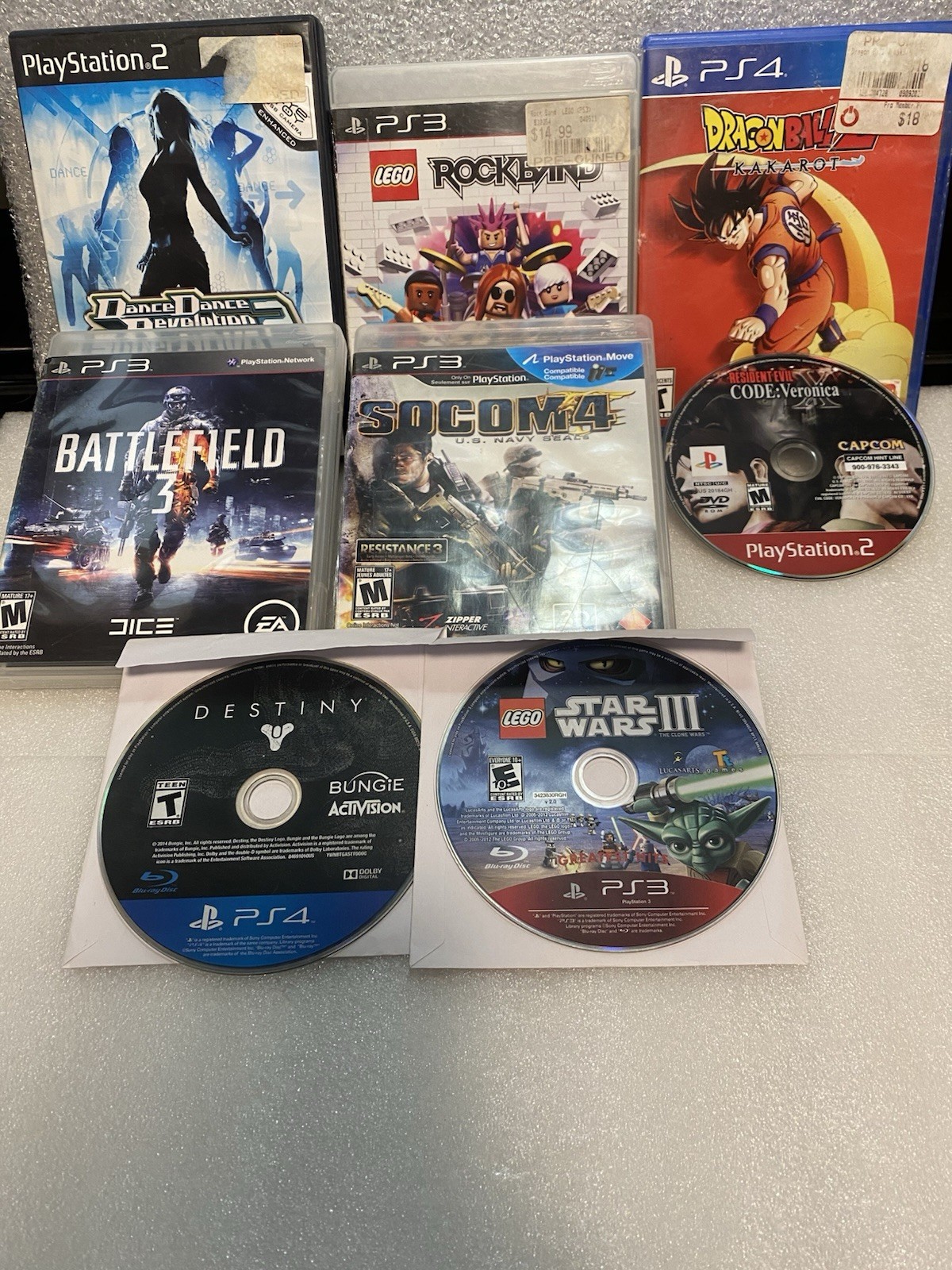 PlayStation 2/3/4 Games Mixed Lot of 8