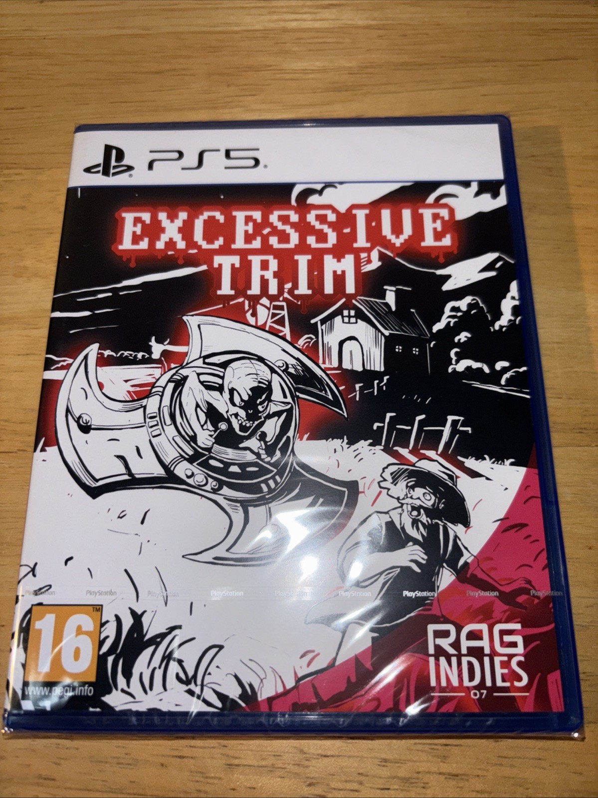#16 OF 999 MADE EXCESSIVE TRIM PS5 RED ART GAMES ALIEN FLYING SAUCER INDIE NEW!