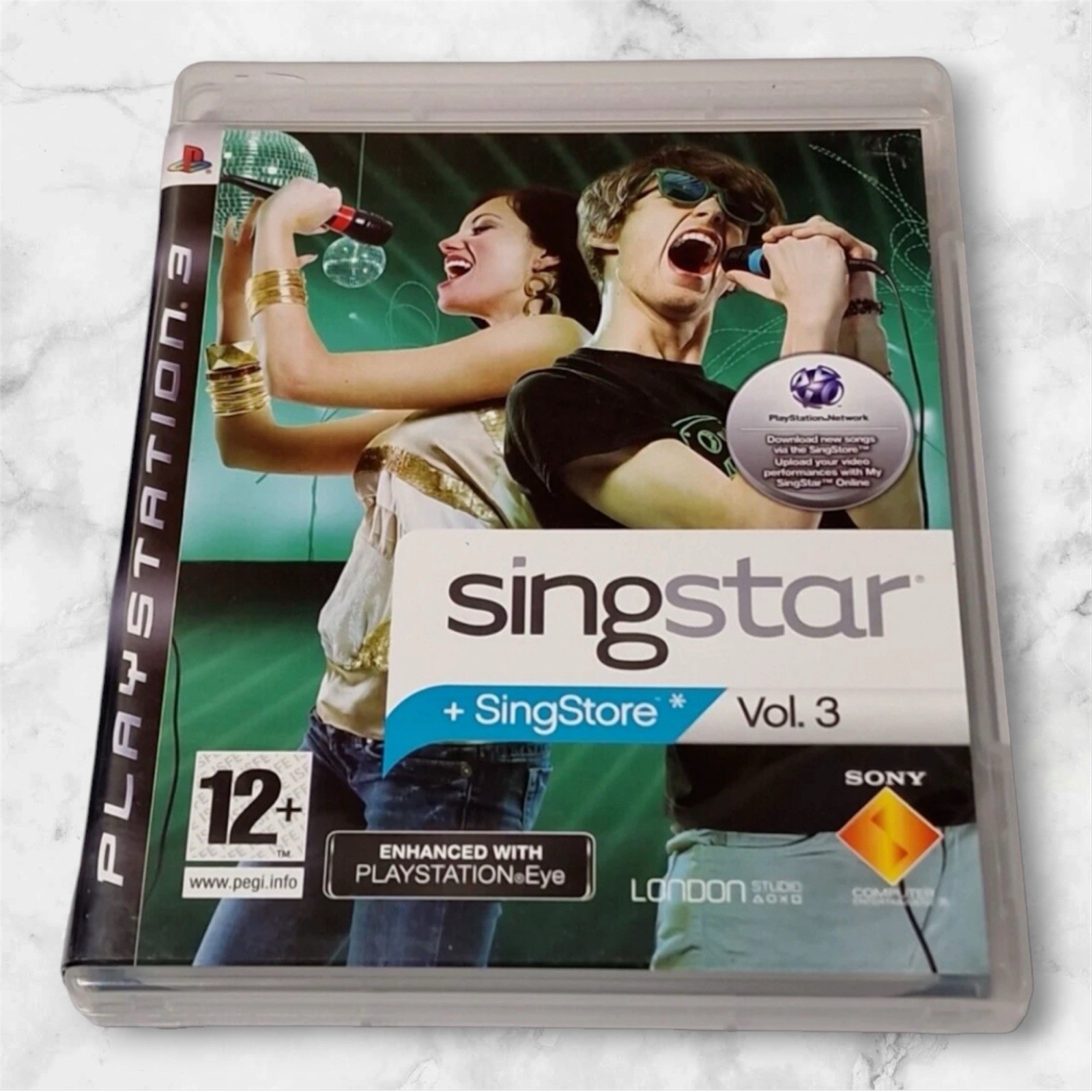 SingStar SingStore Volume 3 (Sony PlayStation 3, 2008) PAL Pegi 12+ BCES 00216