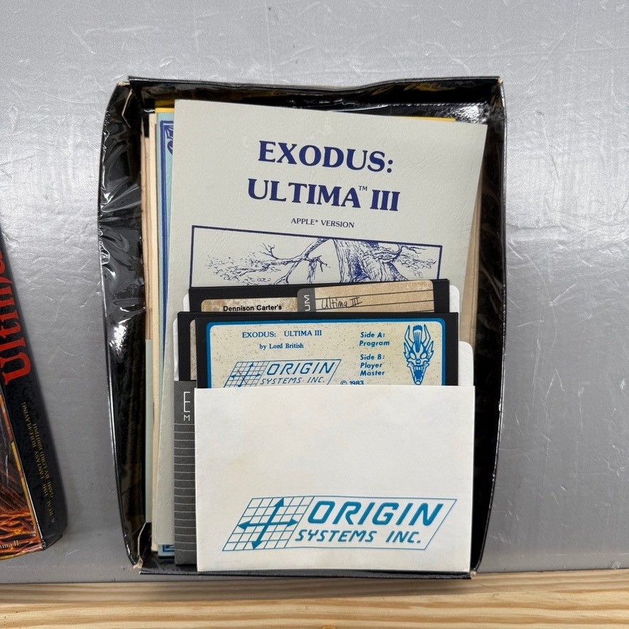 Ultima III Exodus Apple II Origin Systems Lord British 1983 Vintage Big Box RPG