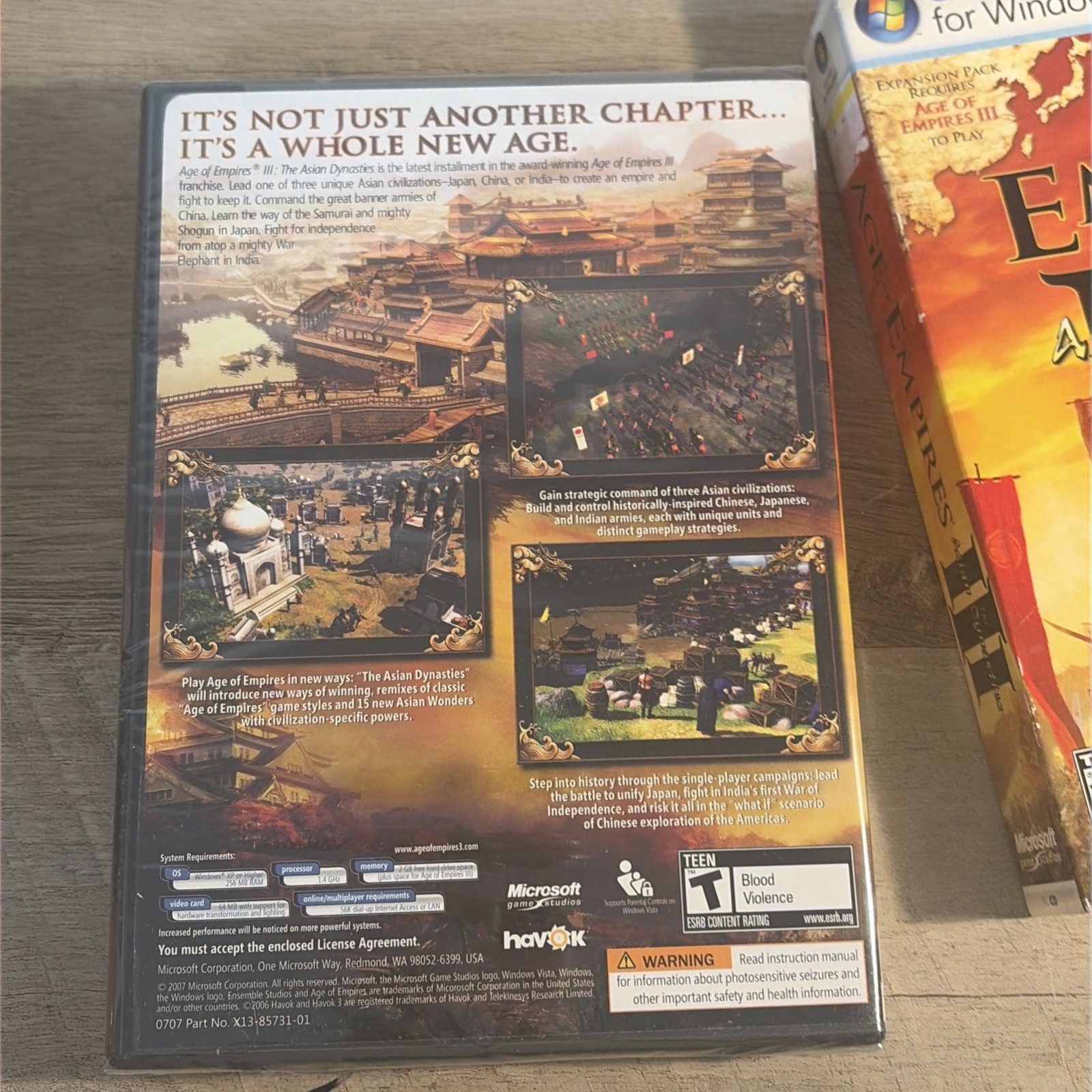 Age of Empires III 3 Asian Dynasties for PC New and Sealed with Slipcover