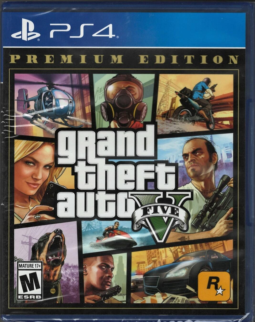 Grand Theft Auto V Premium Online Edition PS4 (Brand New Factory Sealed US Versi