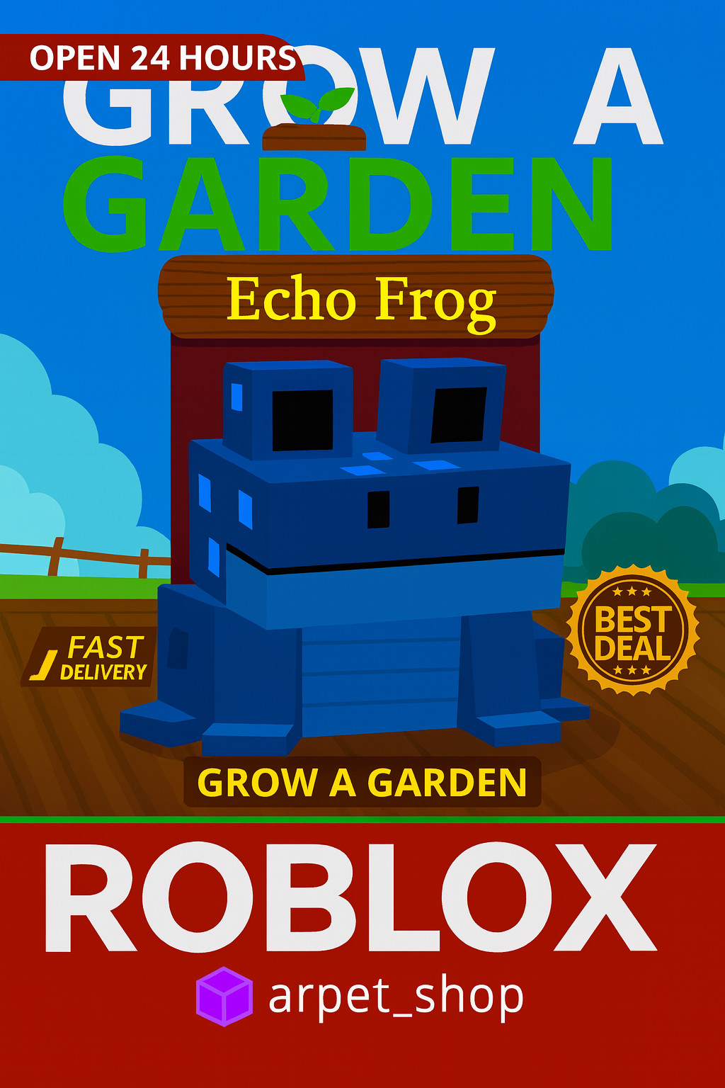 [🐶] ECHO FROG – Roblox GROW A GARDEN – FAST DELIVERY