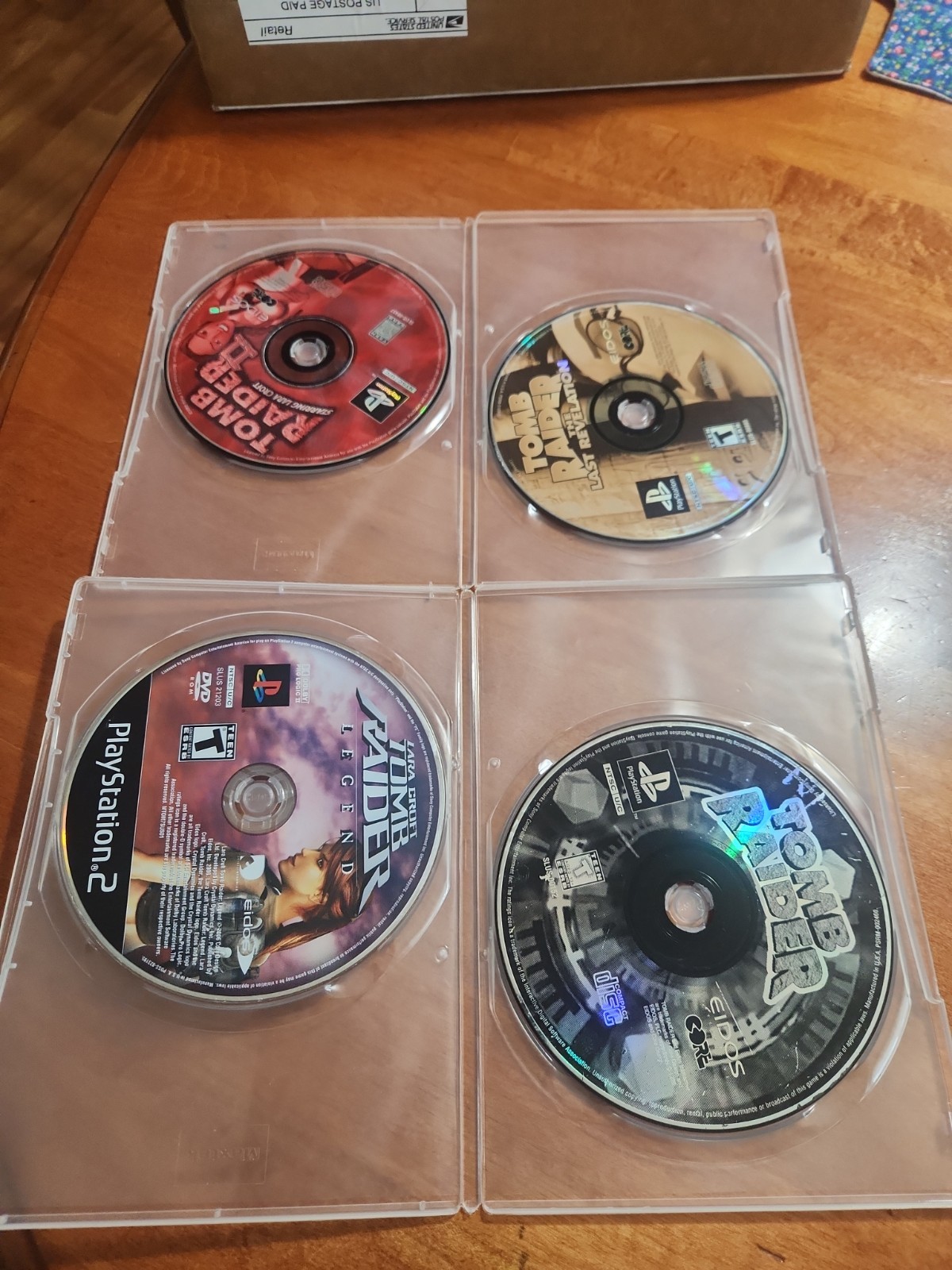 Tomb Raider 1 2 Last And Legend PS1 Lot Of 4 Games (DISC ONLY) – GOOD- TESTED