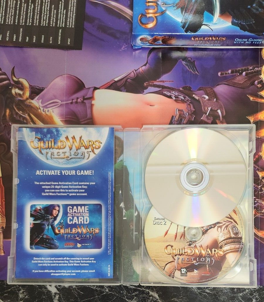 Vintage PC RPG Games Guild Wars & Factions CD Rom Role Playing Game 2006-07 VGC