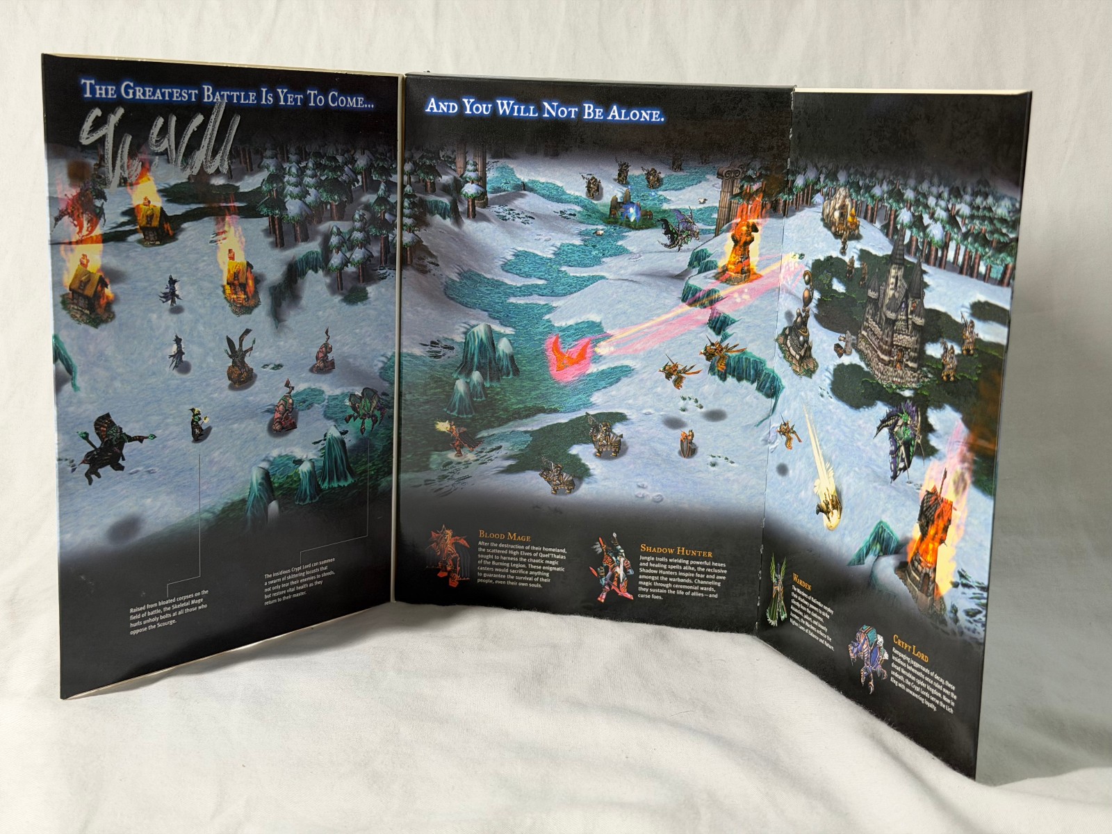 SIGNED Warcraft III 3 Frozen Throne Expansion WITH Release Day poster NEW/SEALED