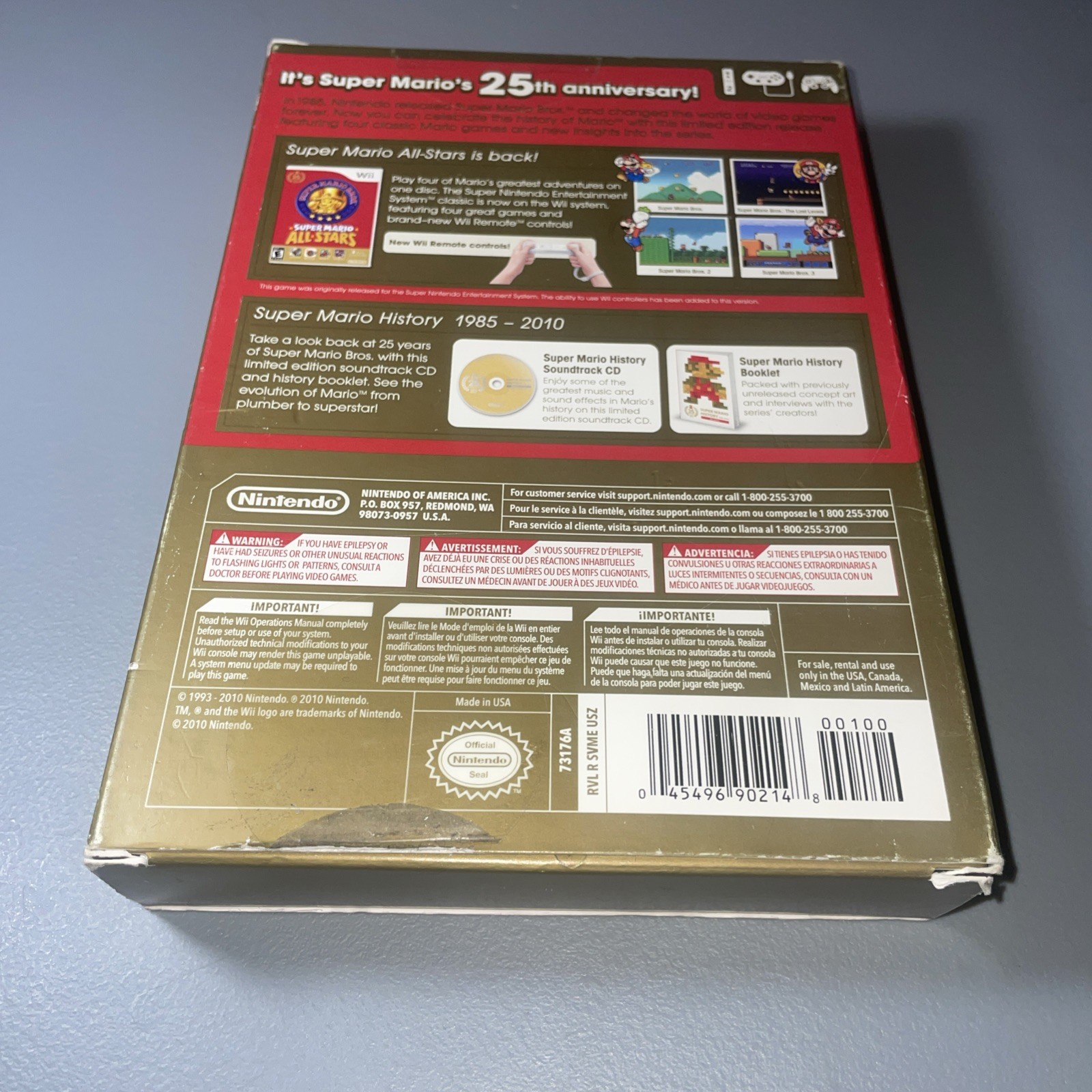 Super Mario All-Stars 25th Anniversary Limited Edition Wii Open Box Sealed Cases