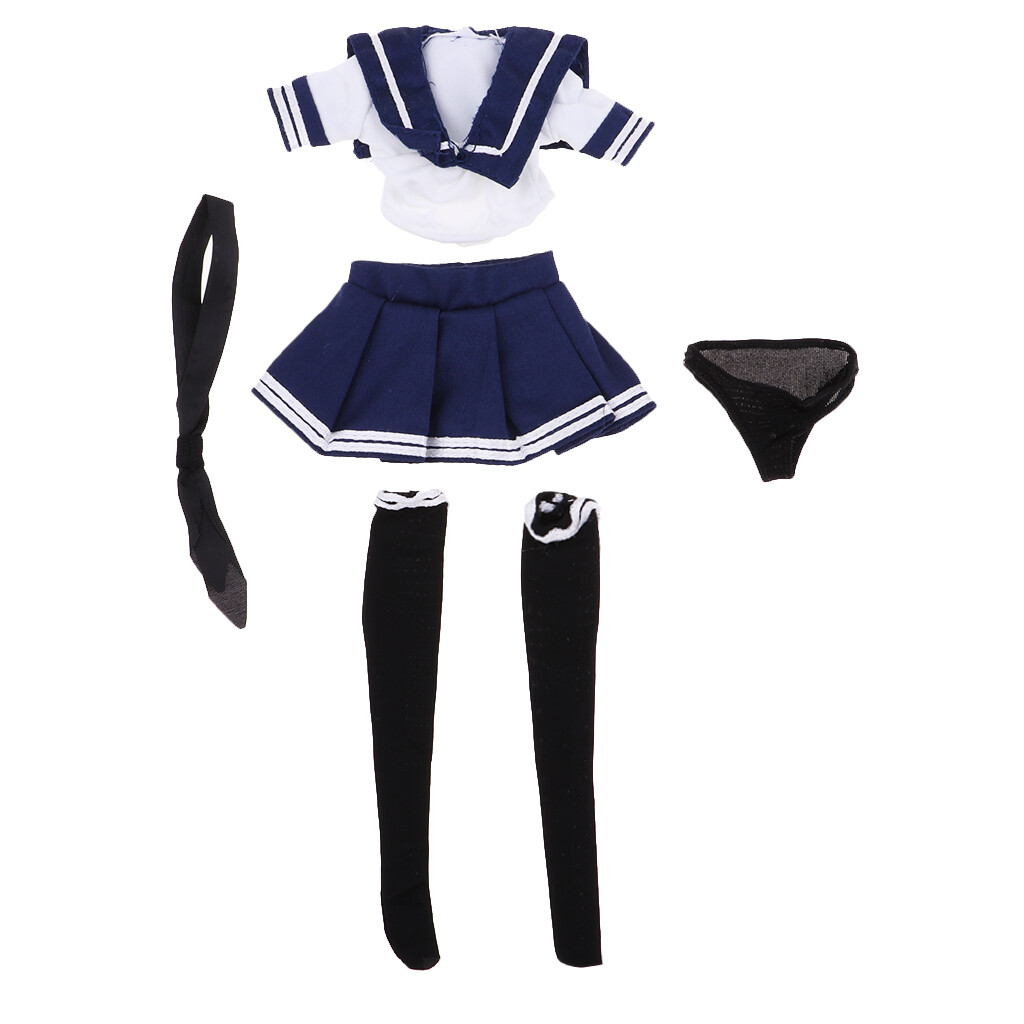 1/6 Scale JK School Uniform Sailor Costume for 12″ Female Action Figure Body