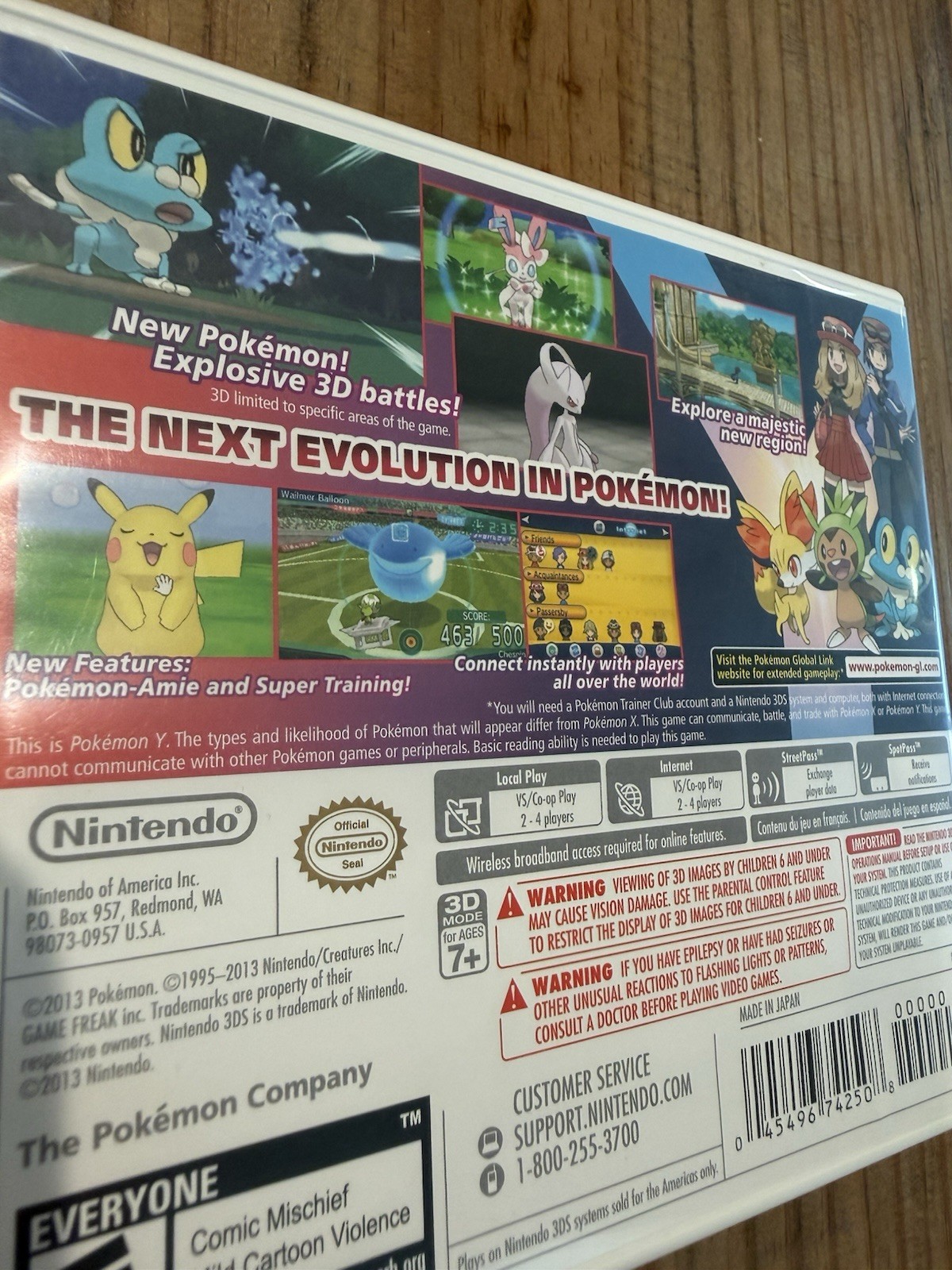 Pokemon Y (Nintendo 3DS, 2013) Complete CIB