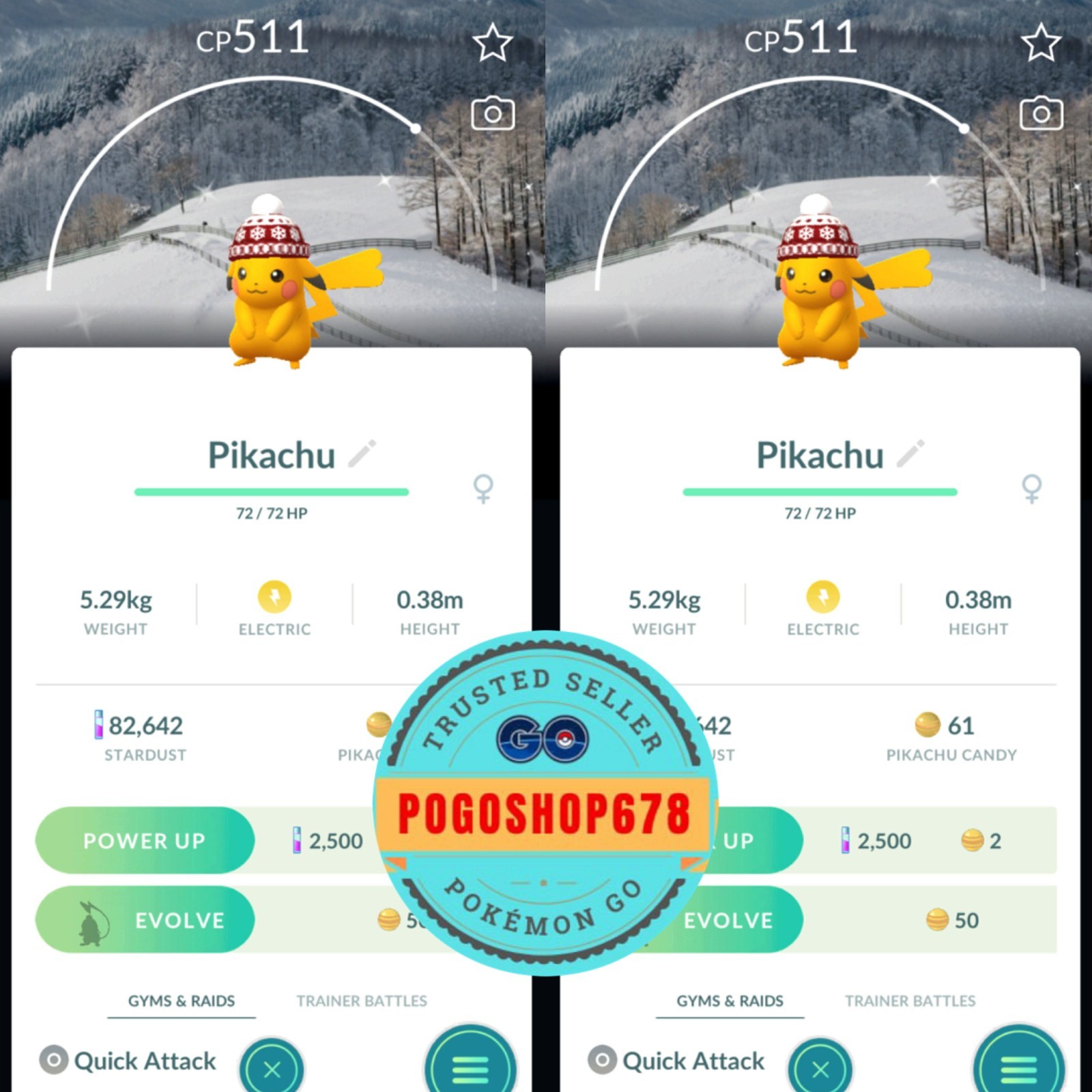 Pokémon PTC Go – Shiny Pikachu Pyeochang Background ✨Mini or TRADE