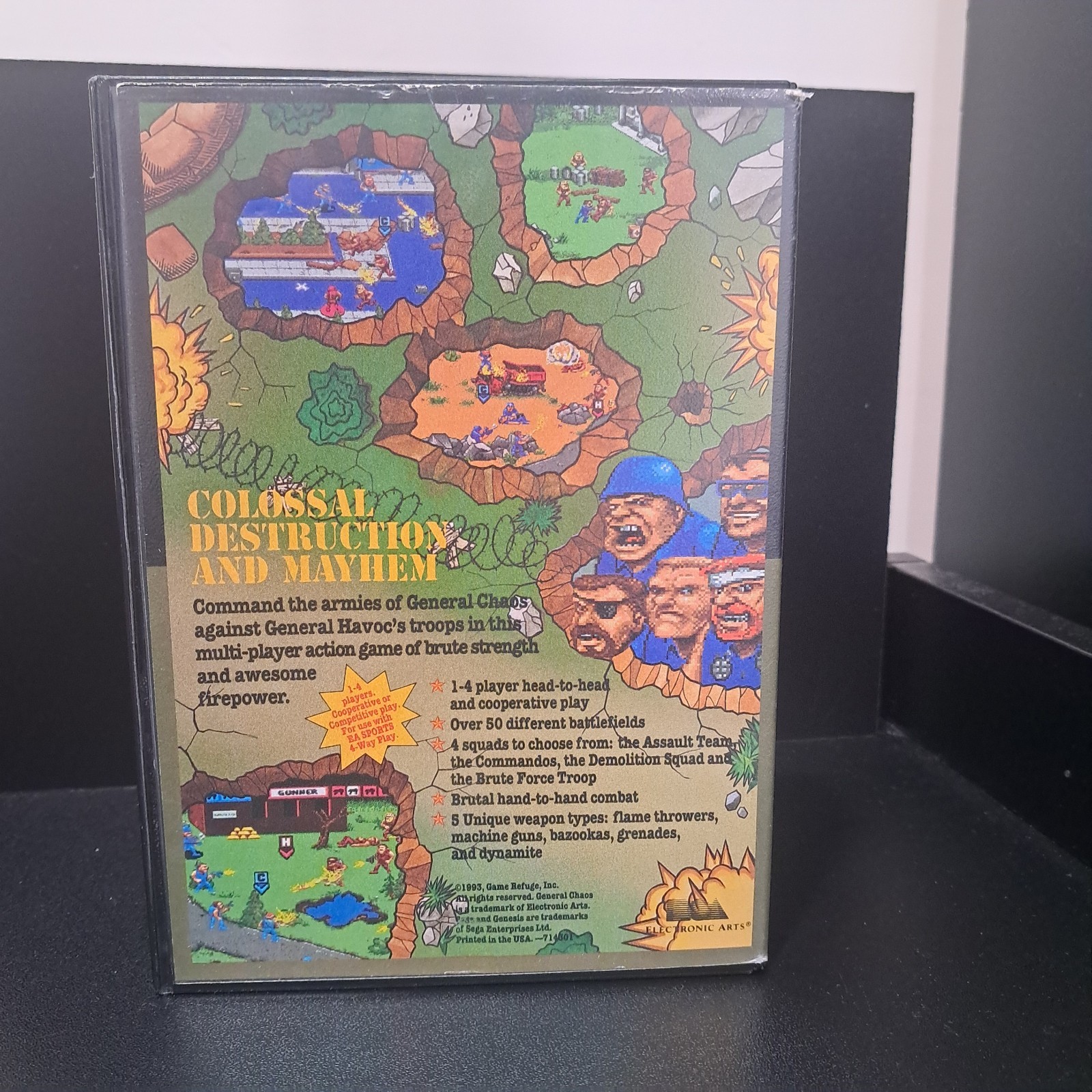 General Chaos Sega Genesis 1993 Game Cartridge In Original Box No Manual Tested