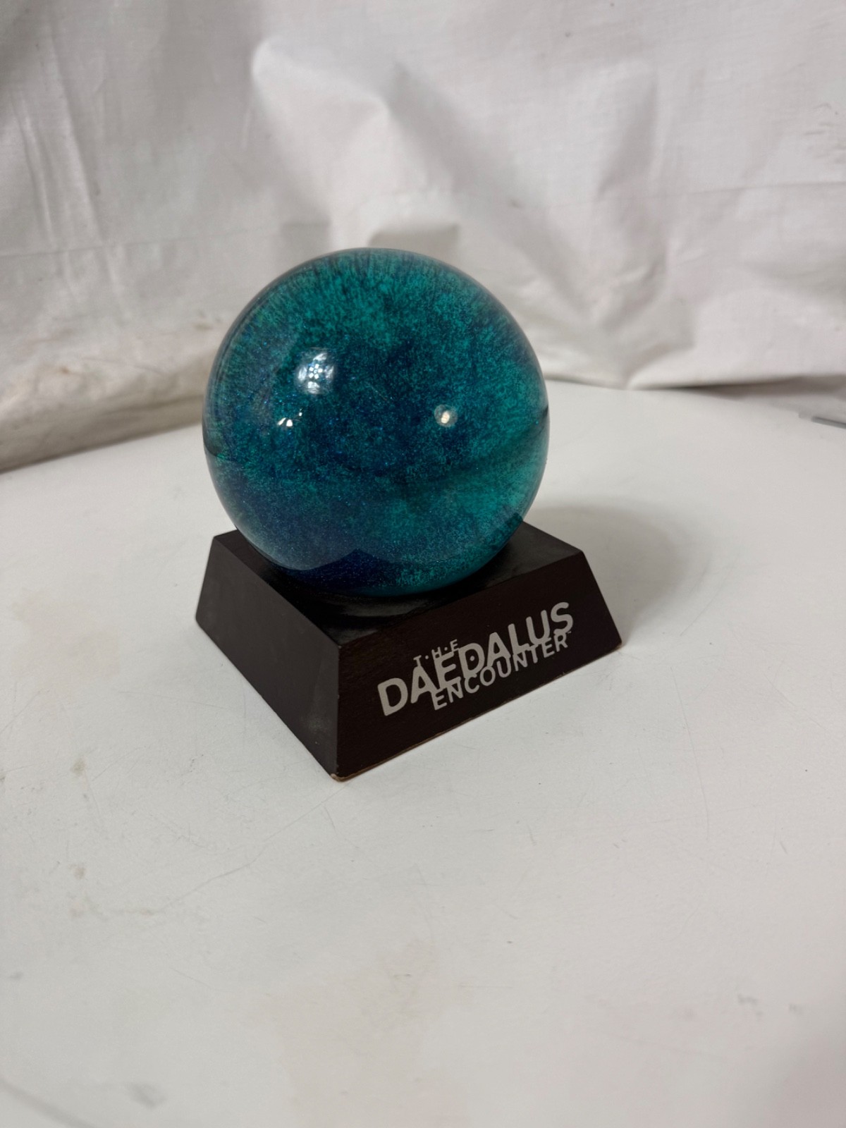 The Daedalus Encounter Vintage 1995 PC Game Promo Glass Orb Paperweight Display