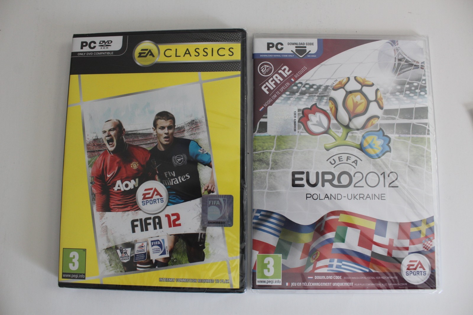 FIFA 12 (Soccer) 2012 and UEFA Euro 2012 Ukraine Poland EA Sports 2x PC Game NEW