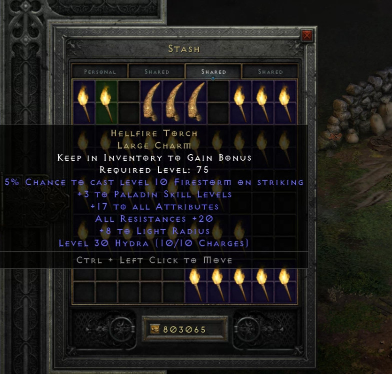 D2 D2R Diablo 2 Softcore Non LADDER SC Paladin Hellfire Torch PC Xbox