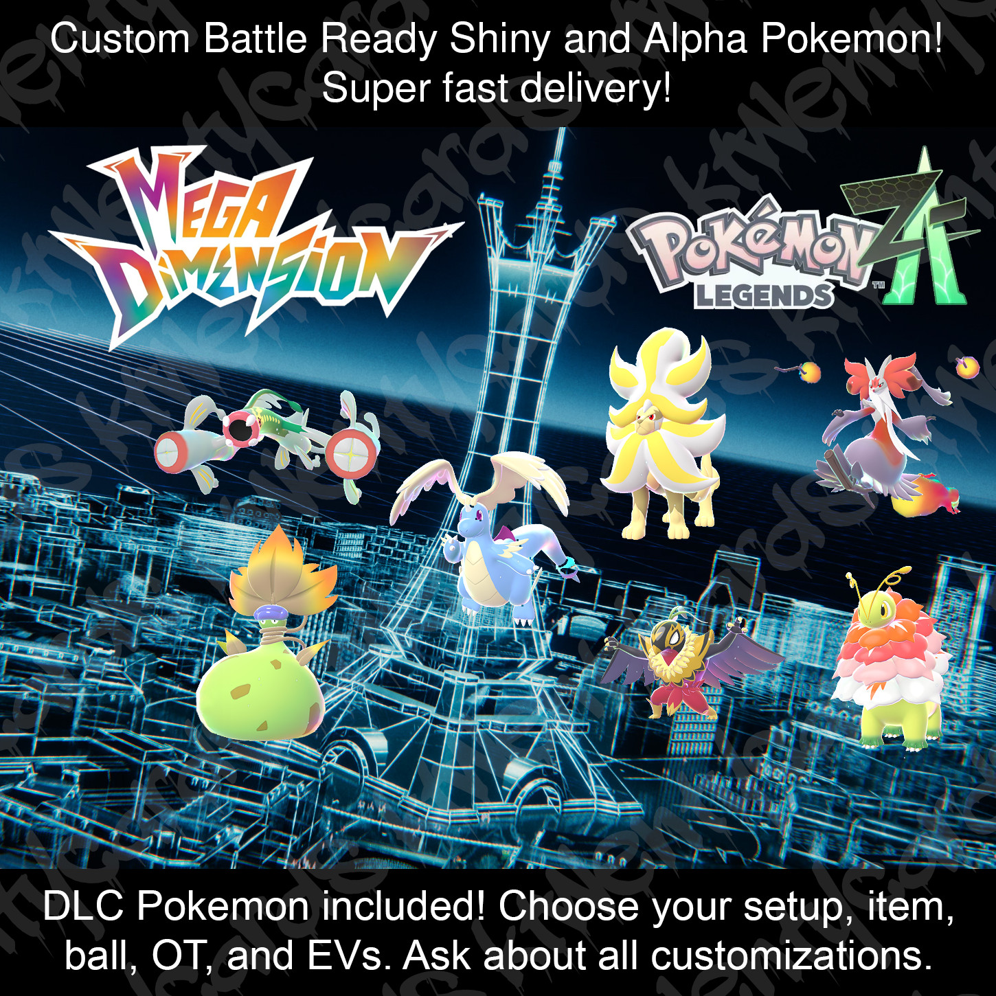 Pokemon Legends ZA Z-A ✨Shiny Alpha✨ Mega Dimension DLC Custom 6IV ✨Hyperspace✨