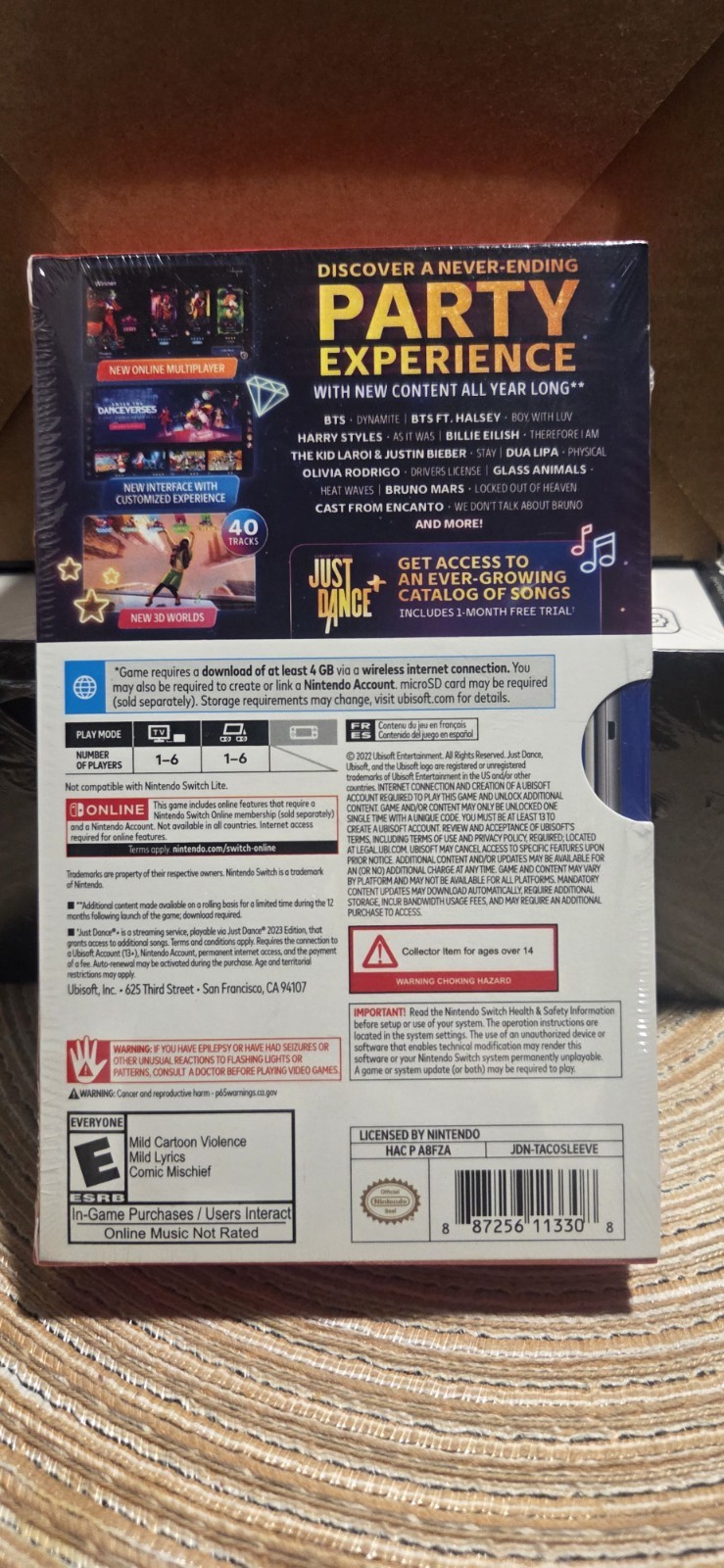 Just Dance 2023 Edition CodeInBox w Bonus Panda Phone Ring Switch Nintendo New