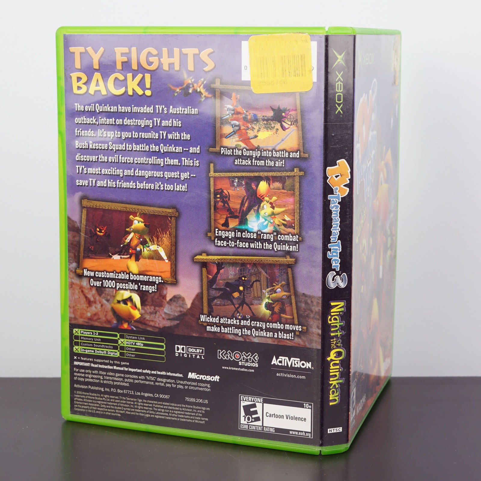 Ty the Tasmanian Tiger 3: Night of the Quinkan (Xbox, 2005) Complete! Tested!