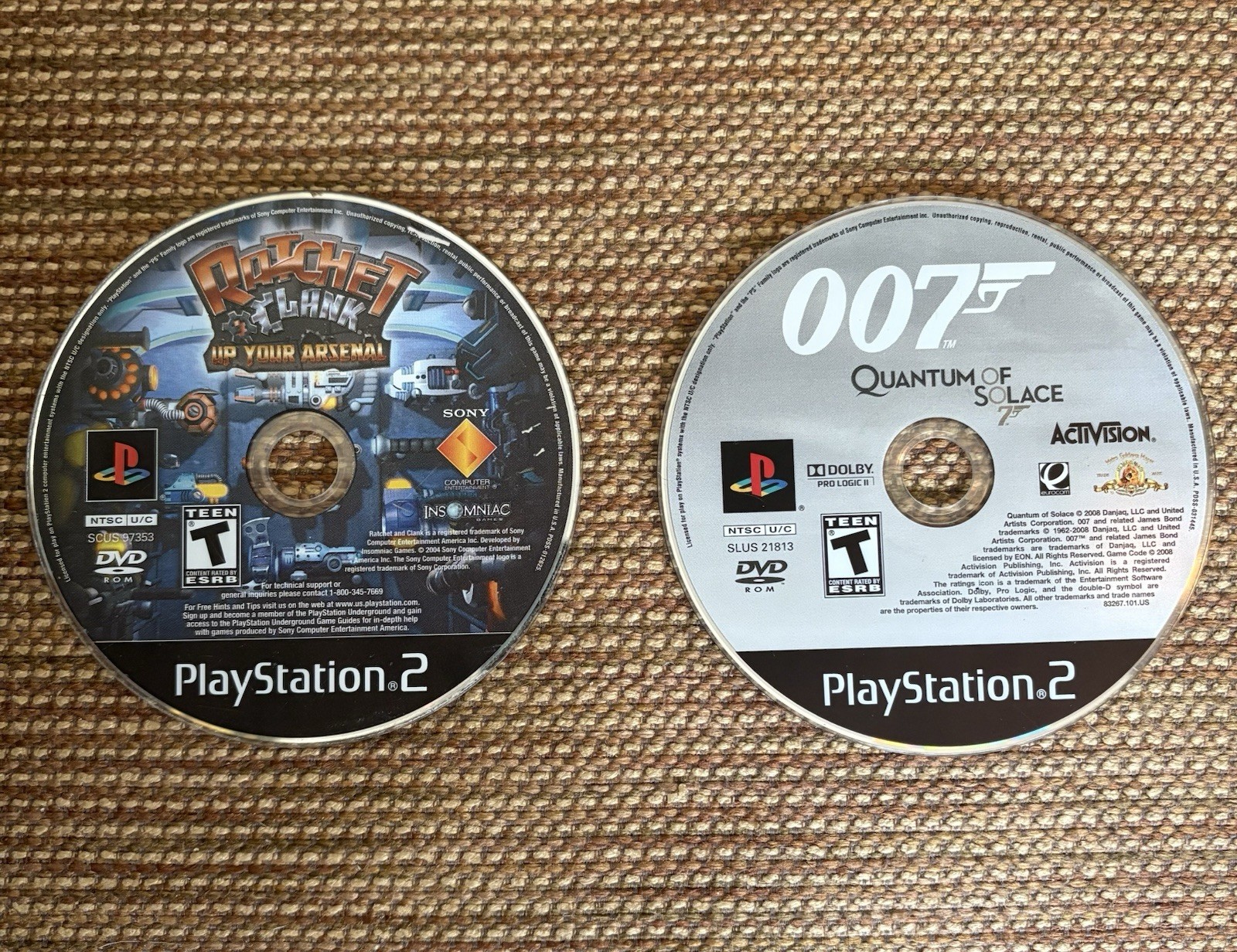 Ps2 Games (Up Your Arsenal, Quantum of Solace)