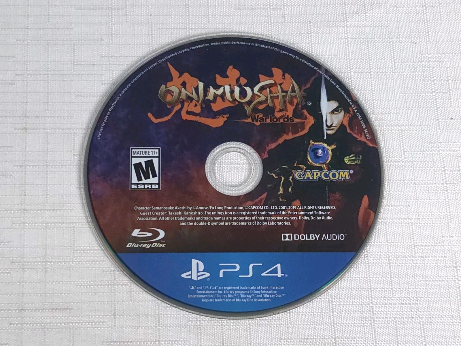 Onimusha: Warlords PlayStation 4 PS4 Action Samurai Capcom Excellent Disc