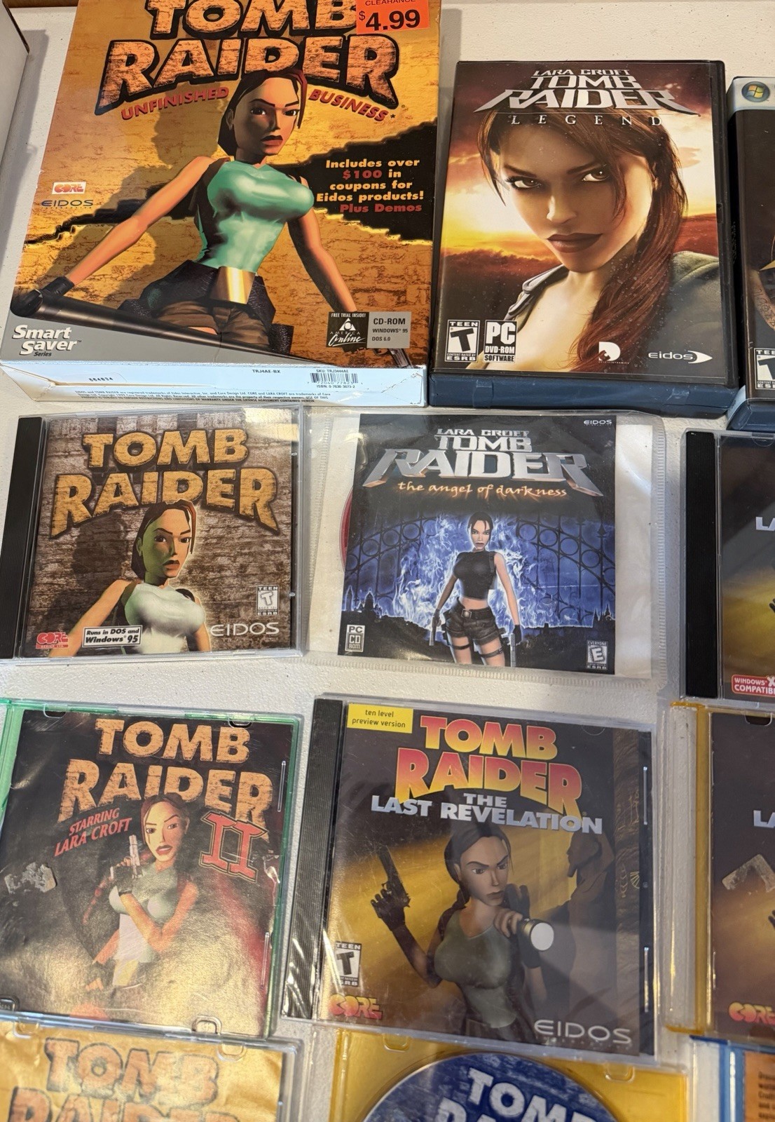 Tomb Raider lot of 15 pc games last revelation gold legend unfinished business