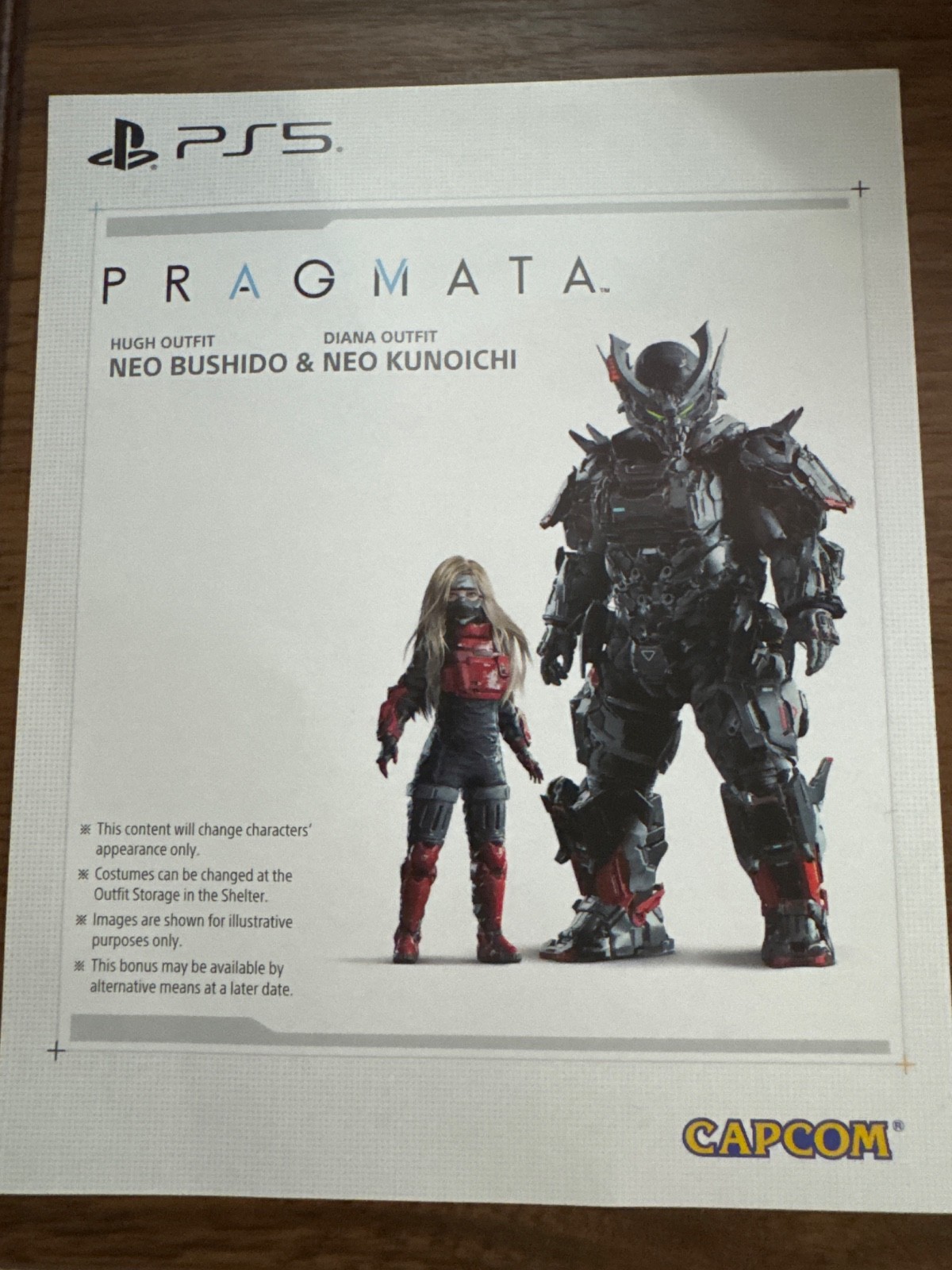 PRAGMATA PlayStation Pre-order Bonus Skin 【only EU AU】