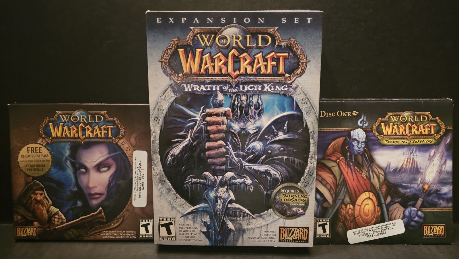 World of Warcraft PC Lot of 3 Blizzard PC Games Wrath Lich King Burning Crusade