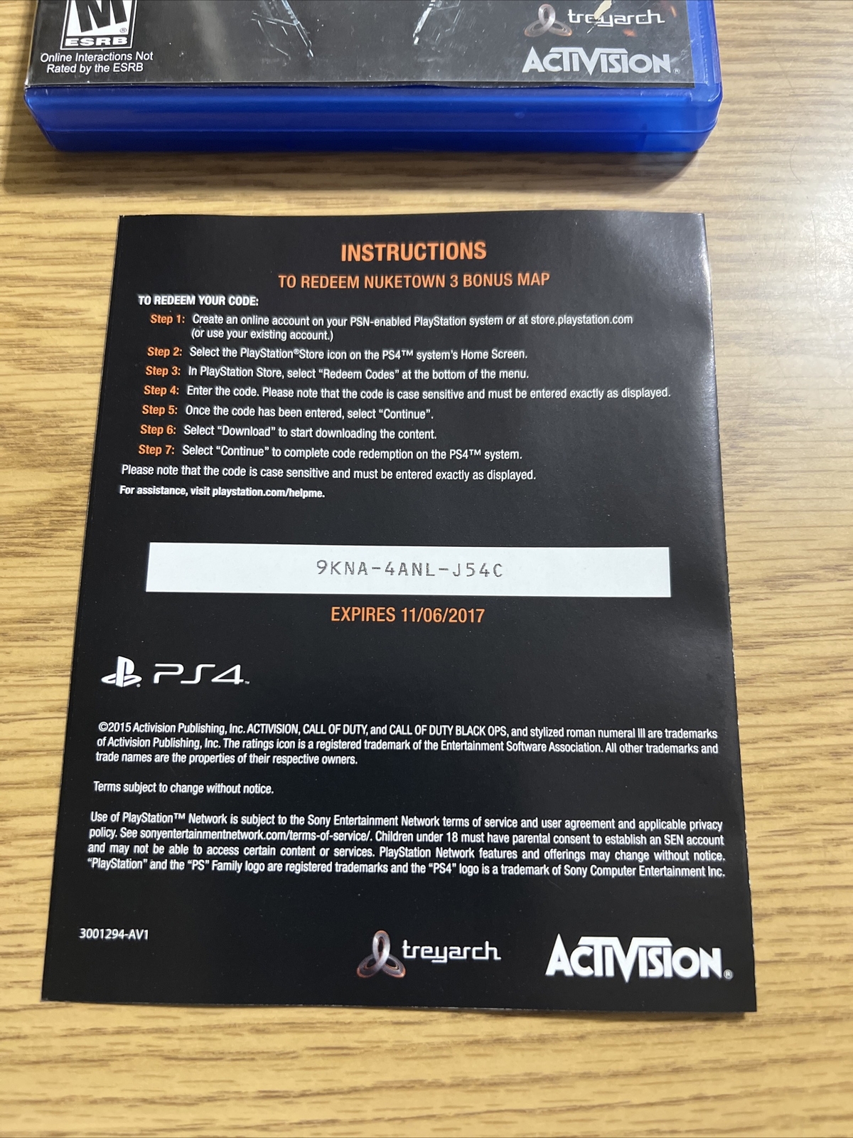 Call of Duty Black Ops III 3 (Playstation 4 PS4) (Not For Resale)