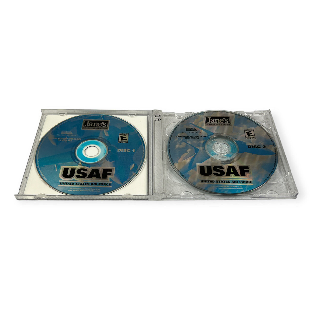 USAF United States Air Force Jane’s Combat Simulations 1999 PC 2 Disc Set Win 98