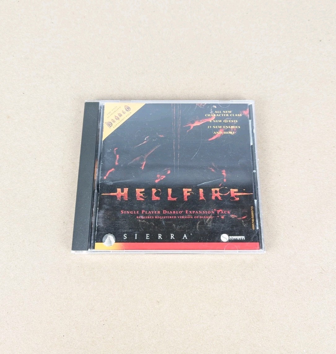 Diablo Hellfire Expansion Pack PC CD-ROM Jewelcase Blizzard Sierra 1997