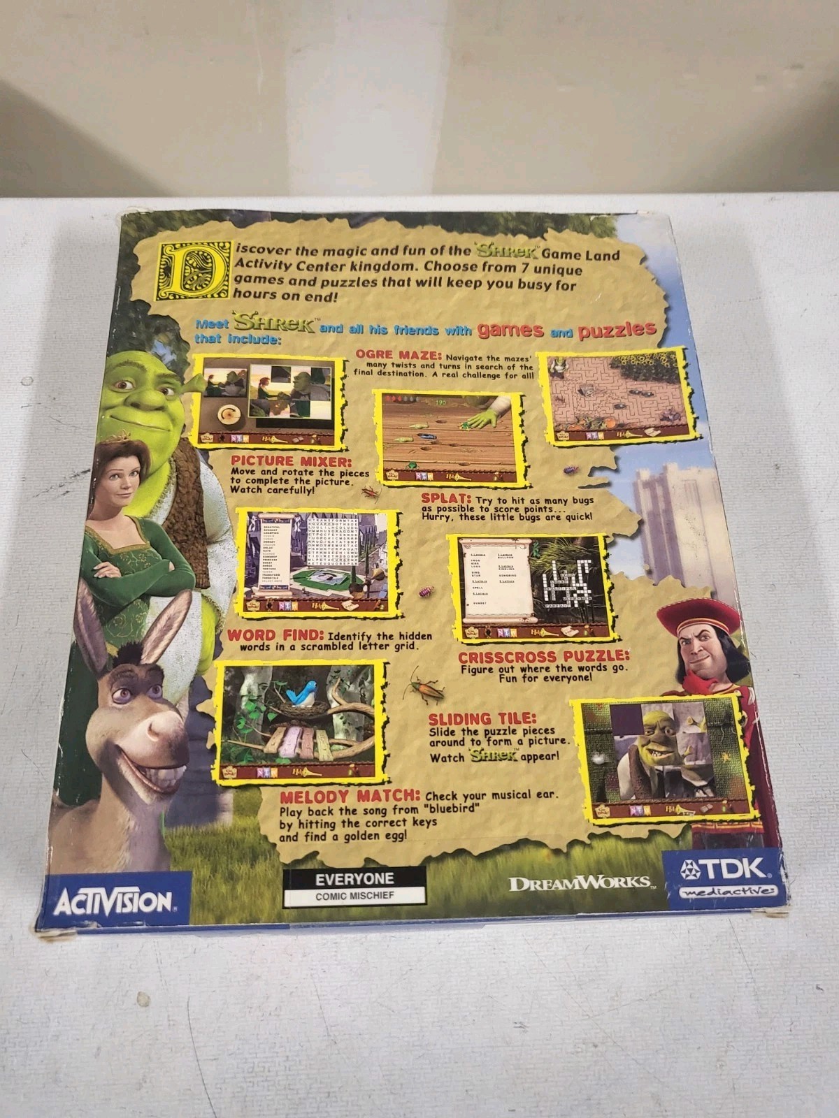 Shrek Game Land Activity Center PC Activision – Big Box Retail Software – Sealed