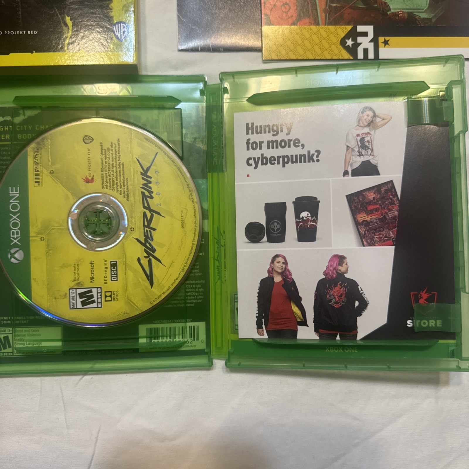 Cyberpunk 2077 STEELBOOK Xbox One Complete w/ Map Postcards Inserts with Game
