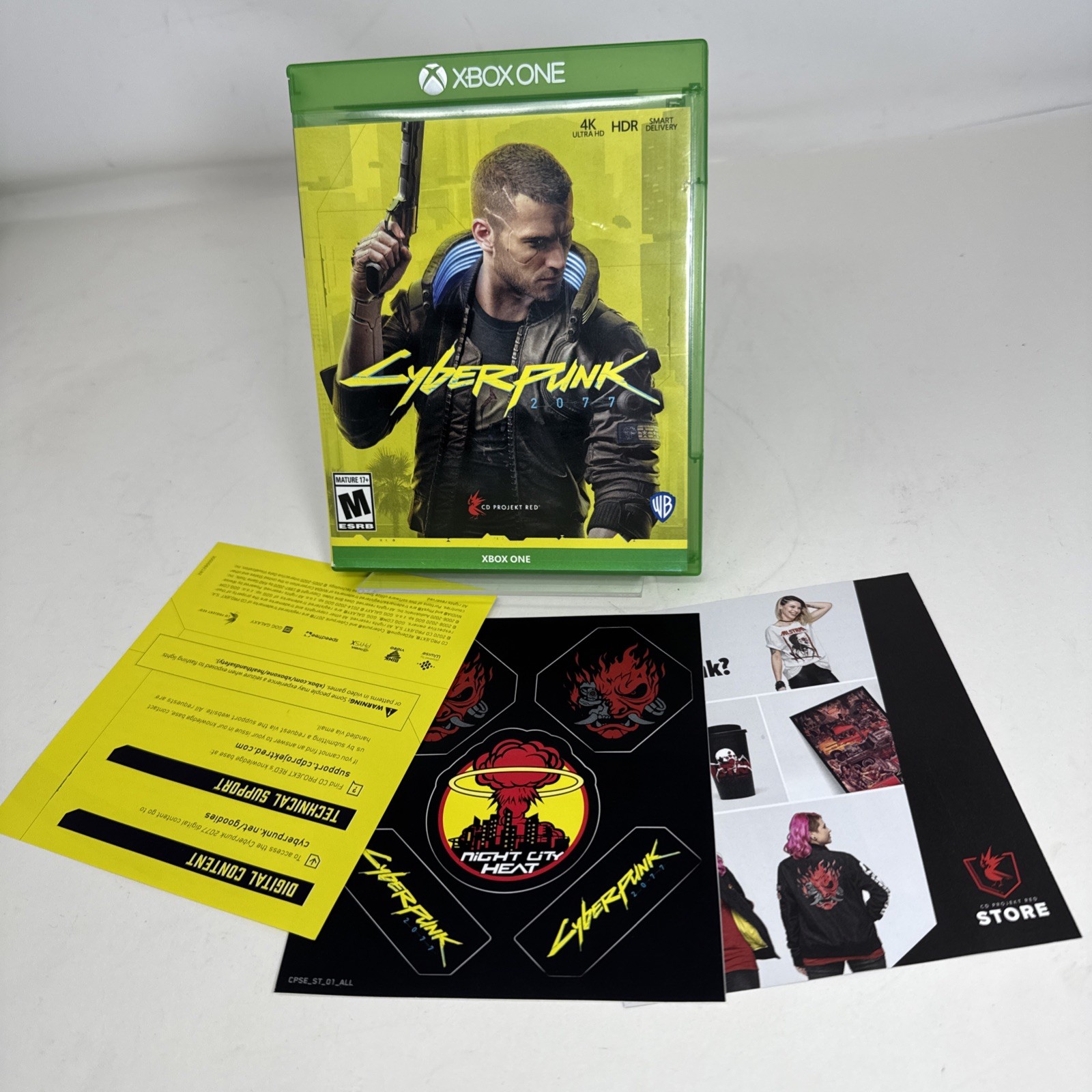 Xbox One Game – Cyberpunk 2077 – 2 Disc, with inserts – MINT Discs Stickers