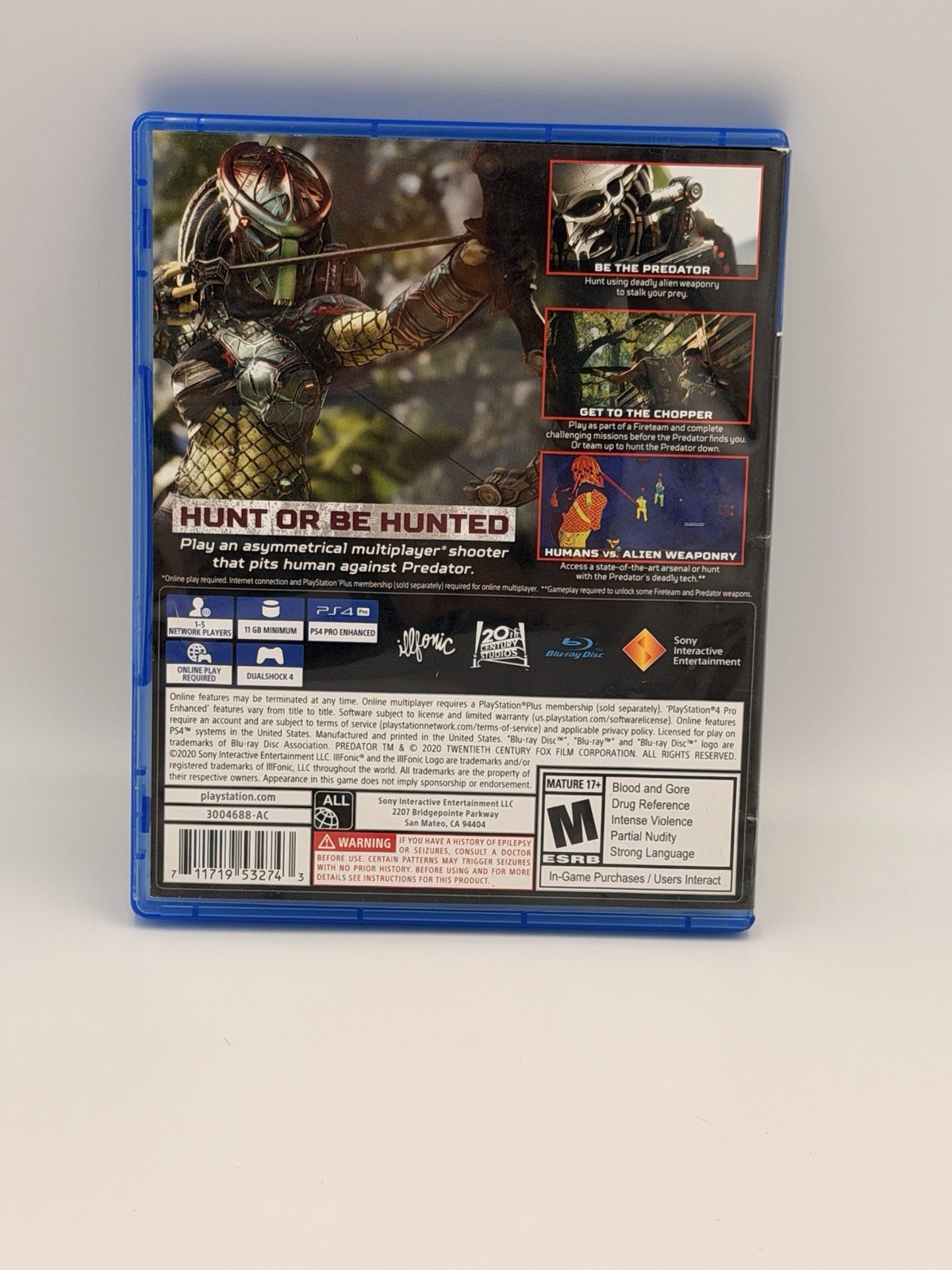 Predator: Hunting Grounds Shooter Action PS4 Multiplayer Online 2020