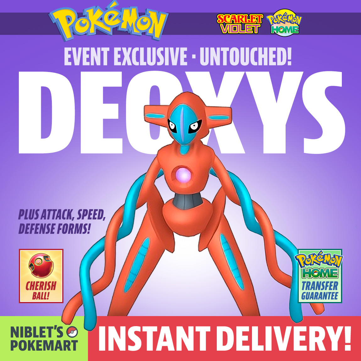 DEOXYS 🧬 Event Exclusive Gamestop 2008 RARE for Pokemon Scarlet & Violet + Home