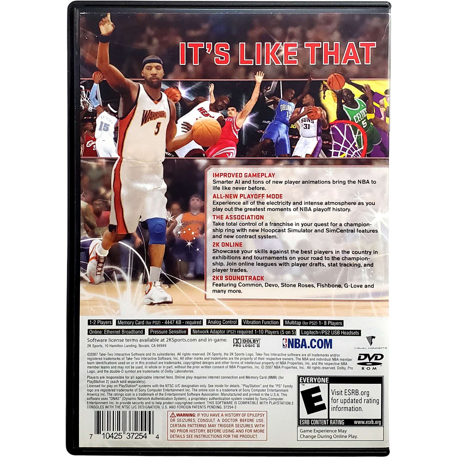 NBA 2K8 – Sony Playstation 2 PS2 Tested 1Y Guarantee