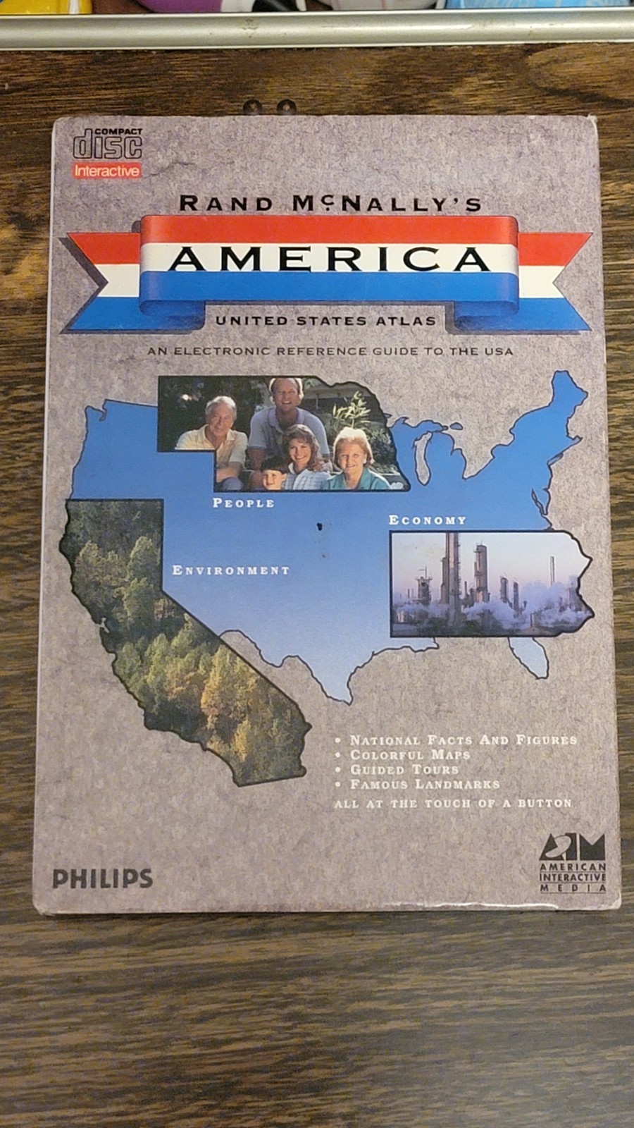 Rand McNally’s America: United States Atlas (Philips CD-i, 1991) Long Box