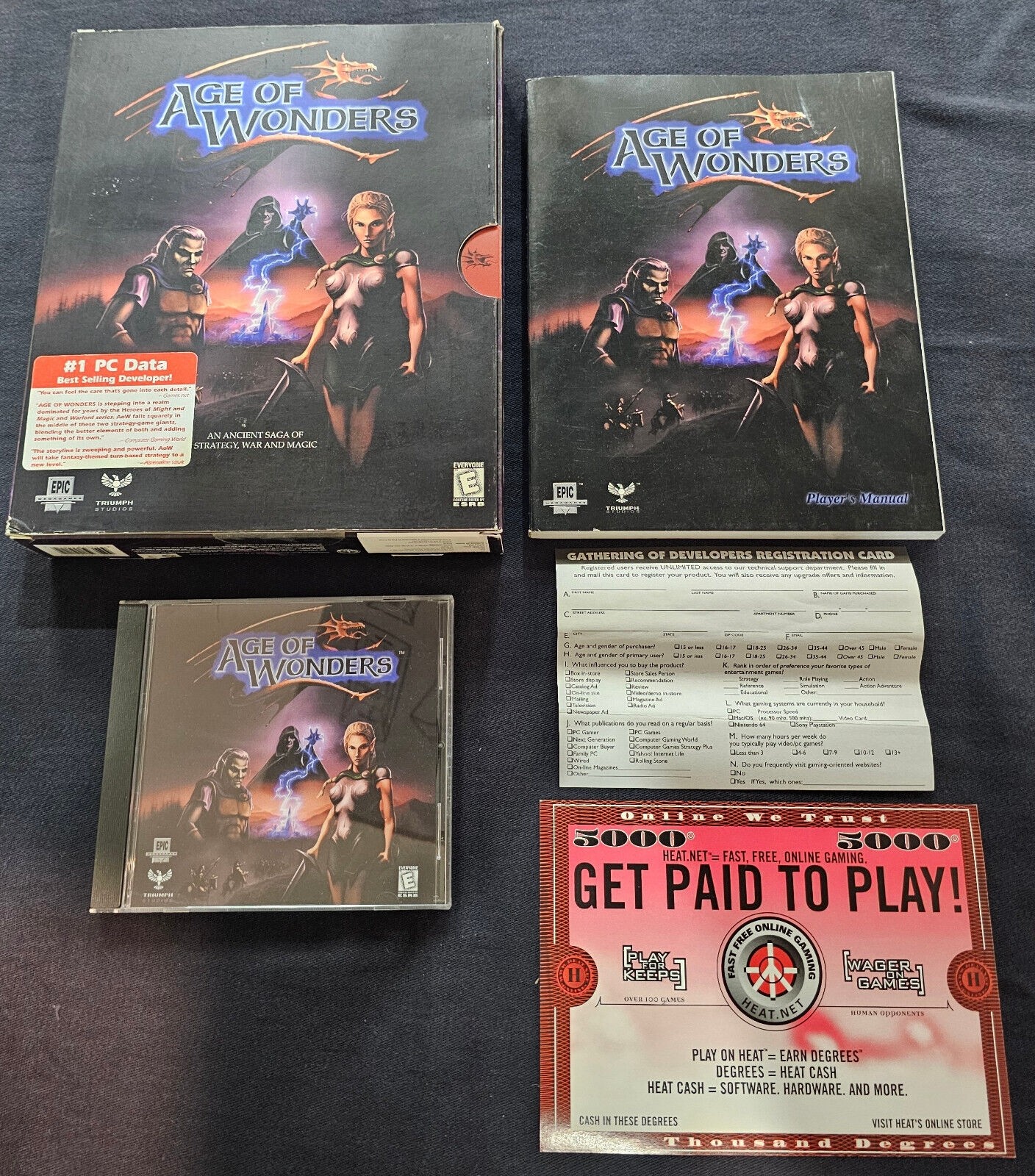 Age of Wonders (PC, CD-ROM, 1999) Big Box – CIB