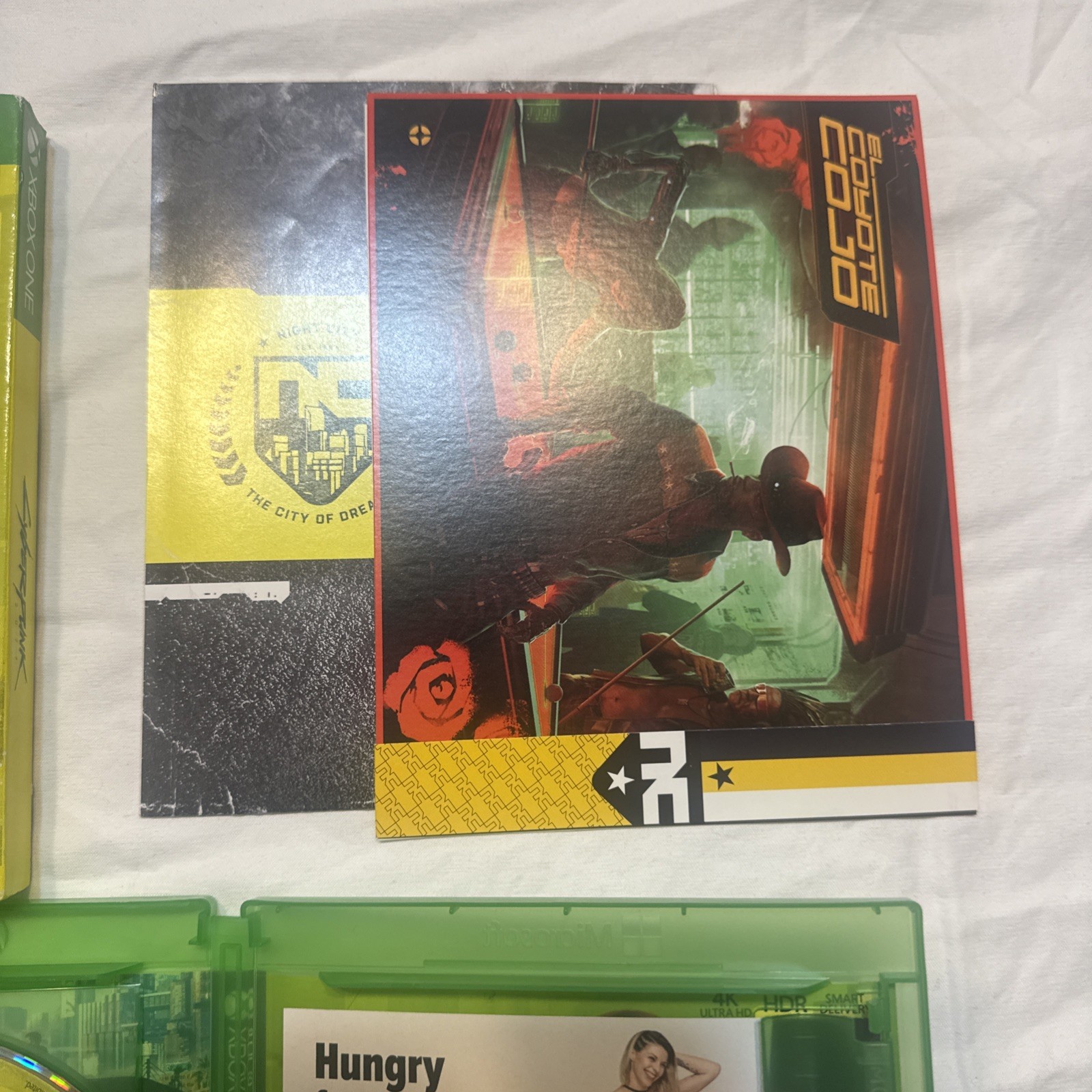 Cyberpunk 2077 STEELBOOK Xbox One Complete w/ Map Postcards Inserts with Game