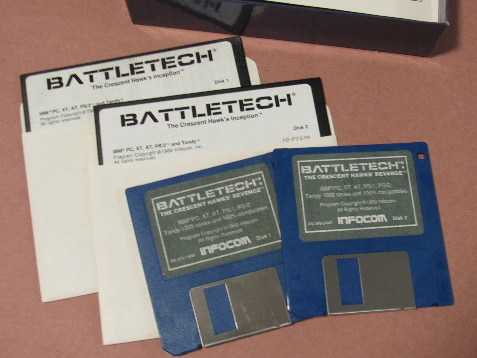 BATTLETECH: THE CRESCENT HAWKS‘ REVENGE, INFOCOM, 1990, 5.25″ & 3.5″ DISKS, OPEN